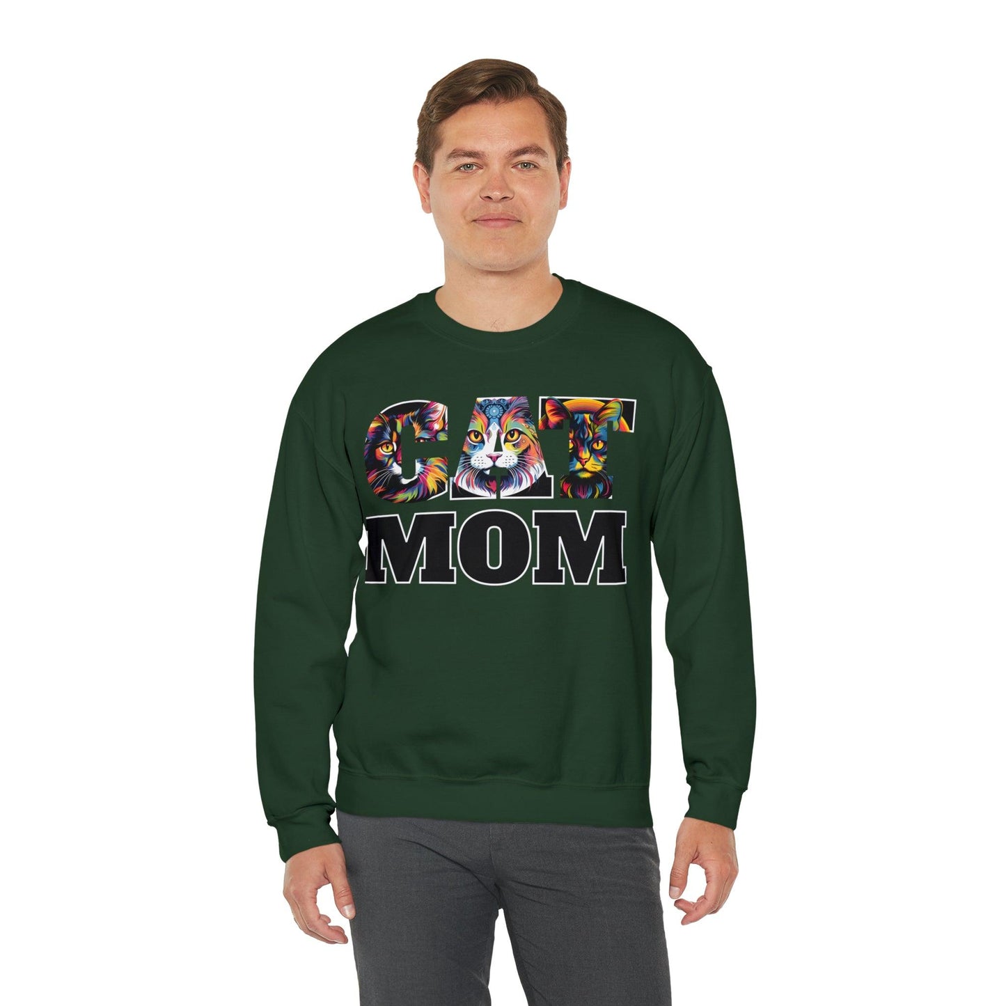 Cat Mom Sweatshirt Cat Sweatshirt Cat Crewneck Sweatshirt Cat Mom Gift Cat Lover Gift Cat Mama Shirt Cat Lover Sweater Animal Lover Gift