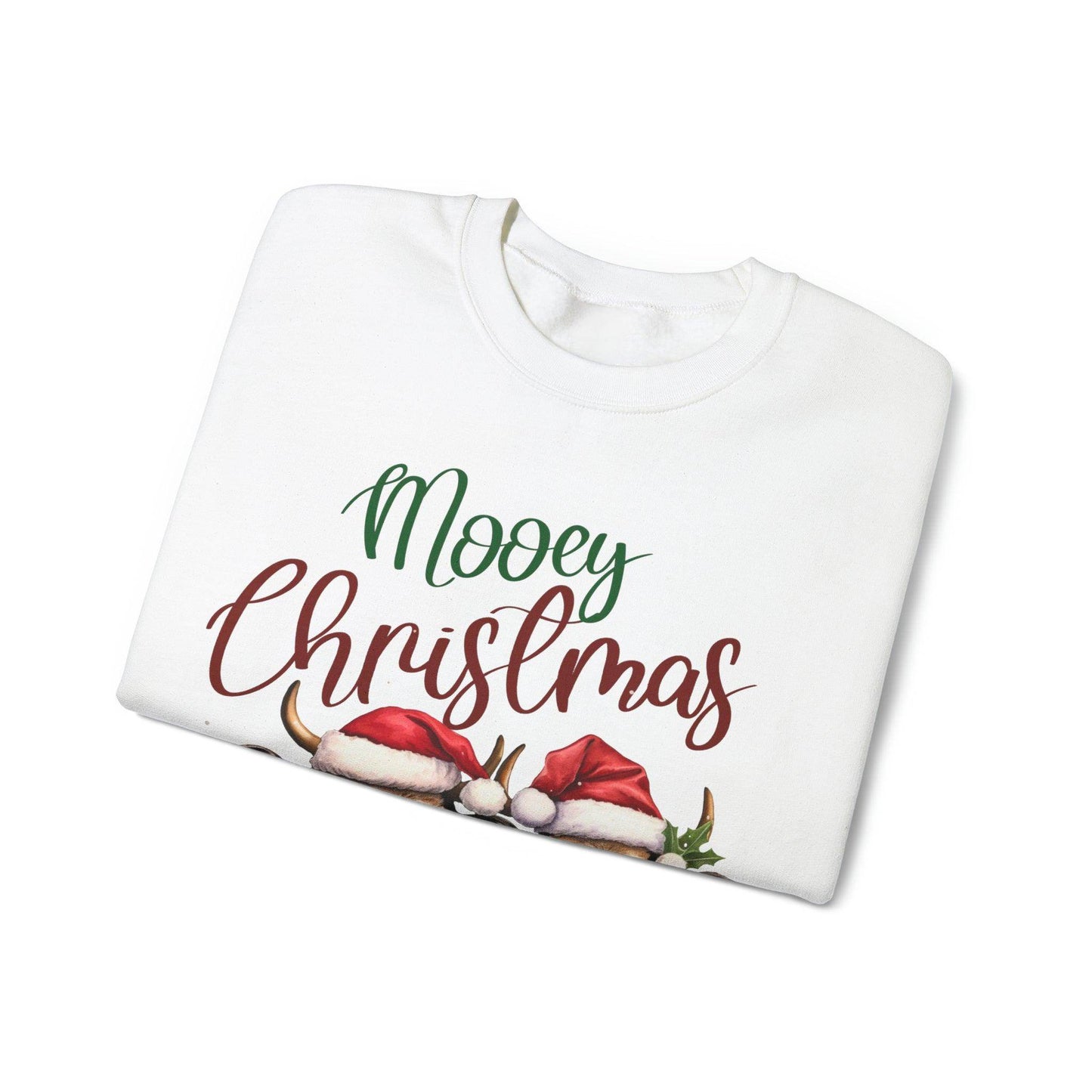 Farm Christmas Sweatshirt Christmas on The Farm Sweatshirt Mooey Christmas Sweatshirt - Giftsmojo