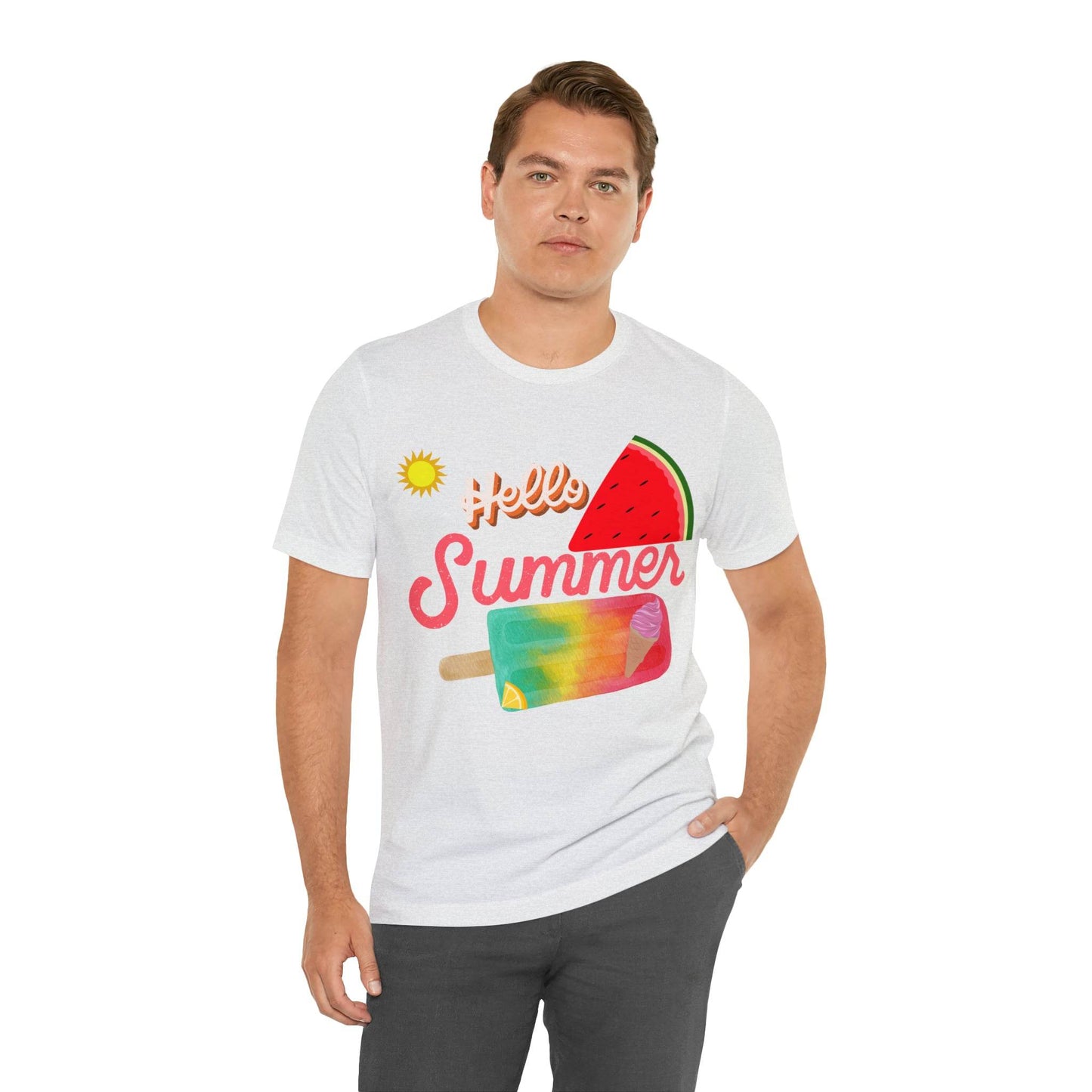 Hello Summer Shirt, Hello Summer, Summer shirts for women and men, Funny Shirt, Summer Vibes, Trendy Fashion, Summertime Fun - Giftsmojo