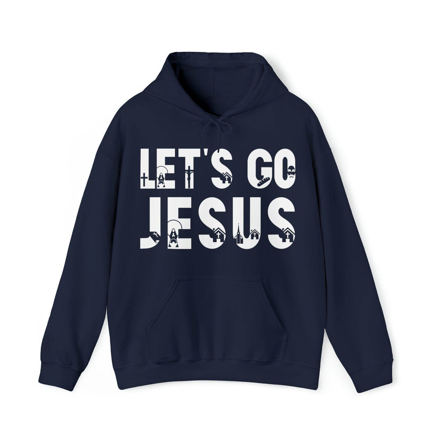 Let's Go Jesus Hooded Sweatshirt Funny Christian Shirt Christian Gift Trendy Christian Sweatshirt Religious Sweatshirt Jesus Hoodie Faith Shirt - Giftsmojo