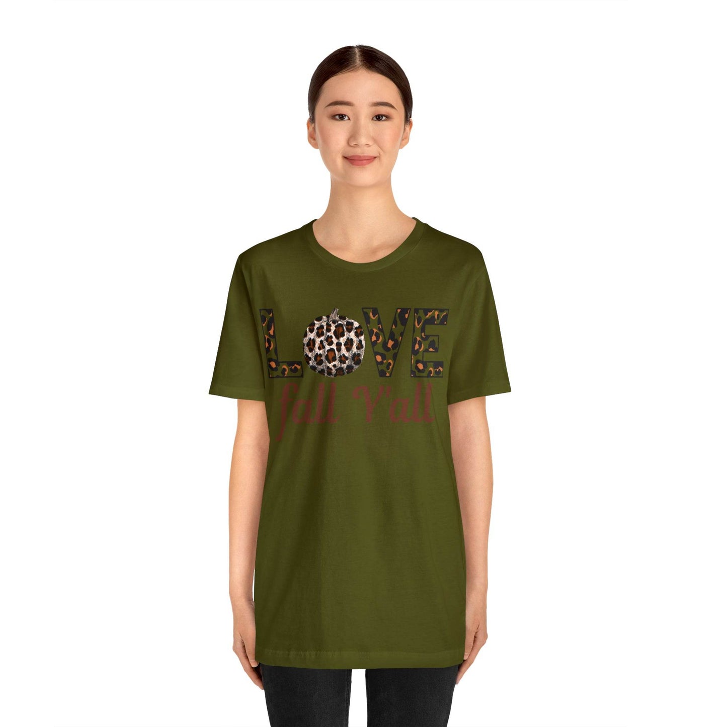 Leopard Print Love Fall Y'all Love Fall shirt Fall lover gift - Giftsmojo