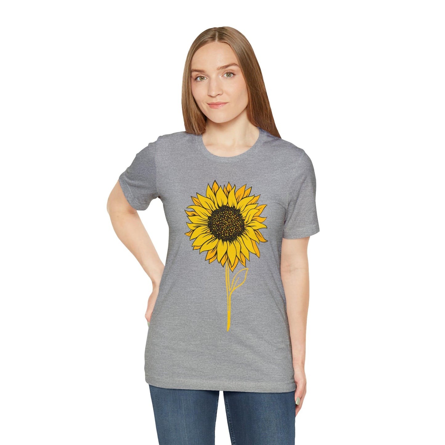 Sunflower Shirt, Floral Tee Shirt, Flower Shirt, Garden Shirt, Womens Fall Summer Shirt Sunshine Tee, Gift for Gardener, Nature love T shirt