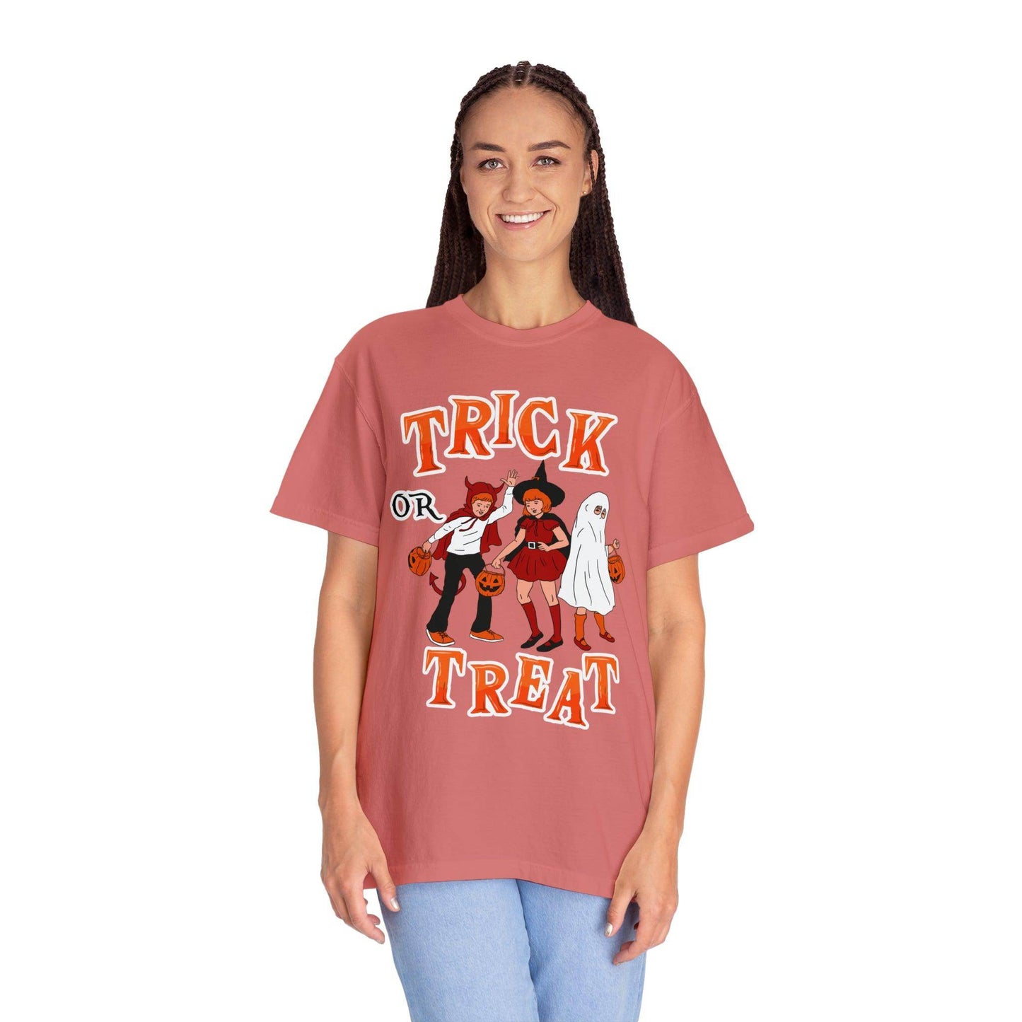 Halloween Party Shirt Retro Halloween Tshirt, Trick or Treat Shirt Vintage Shirt Halloween Shirt Cute Spooky Shirt, Halloween Gift Halloween T-shirt - Giftsmojo