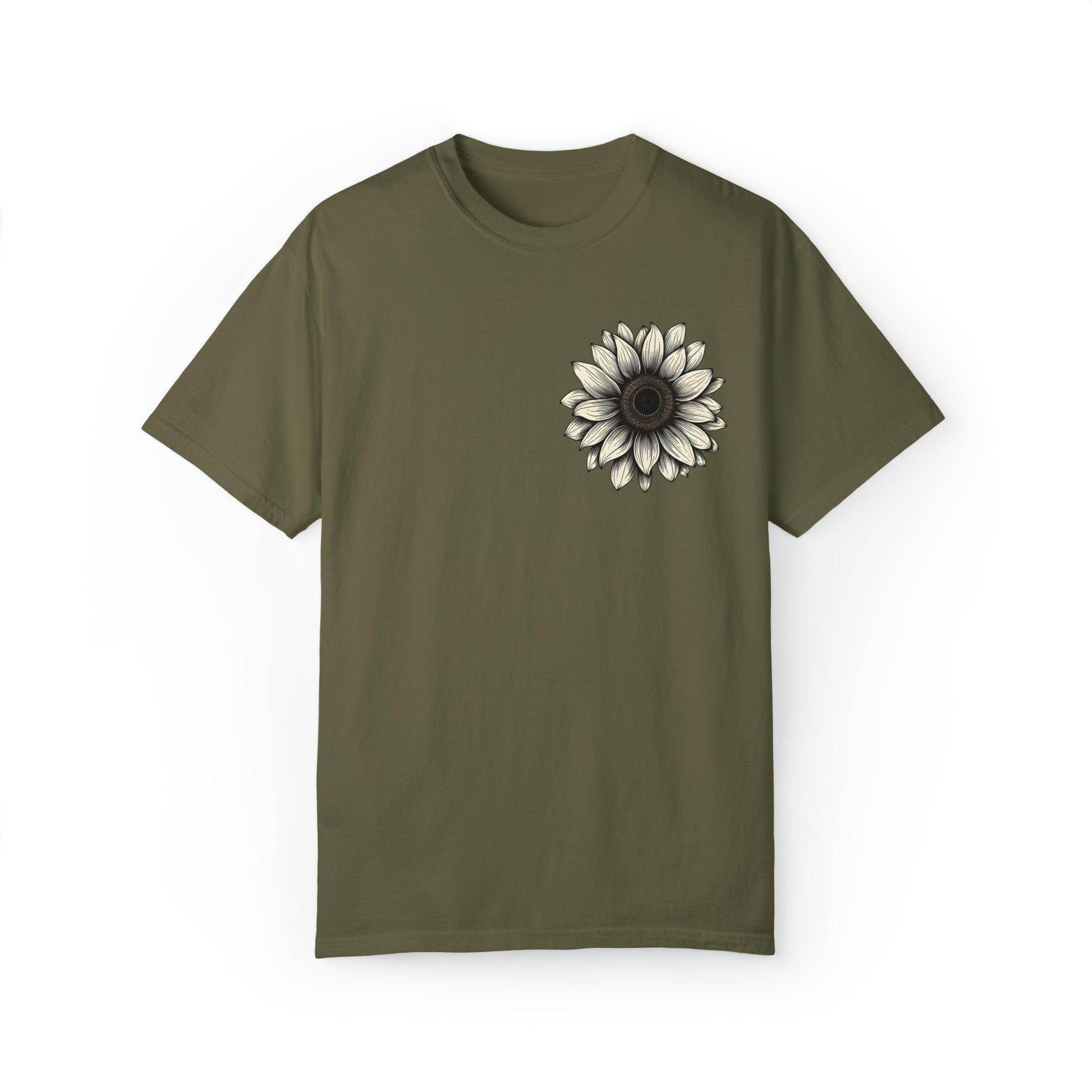 Women Sunflower Shirt Flower Shirt Aesthetic, Floral Graphic Tee Floral Shirt Flower T-shirt, Wild Flower Shirt Gift For Her Wildflower T-shirt - Giftsmojo