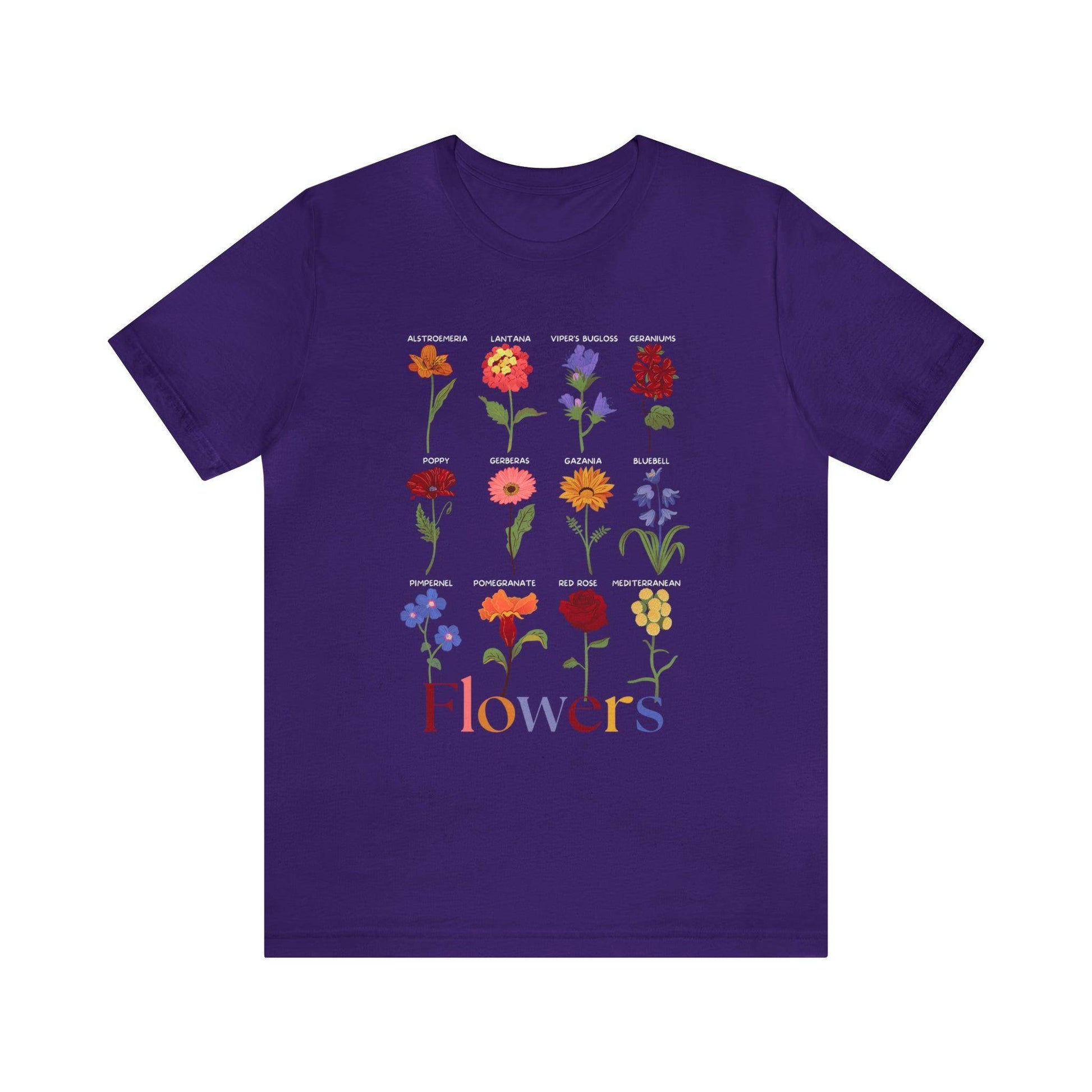 Wildflower Tshirt, Flower Shirt, Types of Flowers Shirt, Floral Tshirt, Gift for Women, Ladies Shirts Best Friend Gift, Plant Mom Nature - Giftsmojo