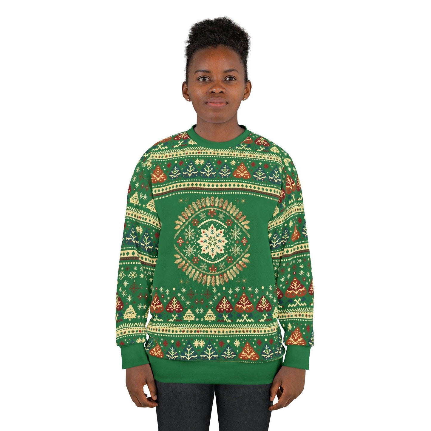 Ugly Christmas Sweater Green Christmas Sweatshirt Ugly Sweatshirt Full Ugly Christmas Shirt - Giftsmojo