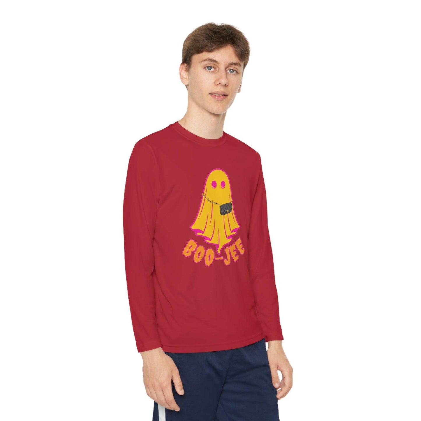 Boo-jee Costume Youth Halloween Costume Long Sleeve Competitor Tee Boojee Halloween Boujee - Giftsmojo