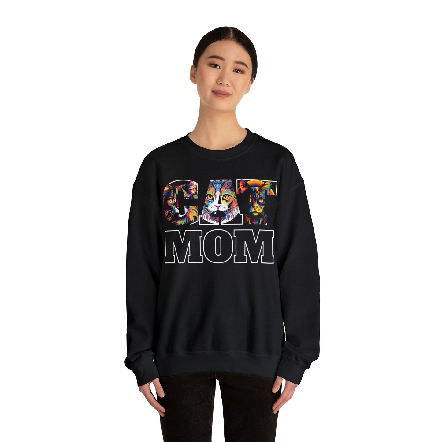 Cat Mom Sweatshirt Cat Sweatshirt Cat Crewneck Sweatshirt Cat Mom Gift Cat Lover Gift Cat Mama Shirt Cat Lover Sweater Animal Lover Gift