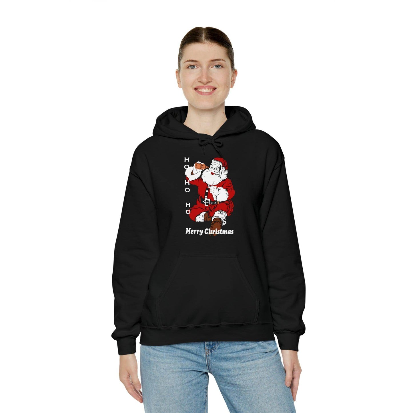 Ho HO Ho Merry Christmas Unisex Heavy Blend Hooded Sweatshirt Christmas Shirt Hoodie - Giftsmojo