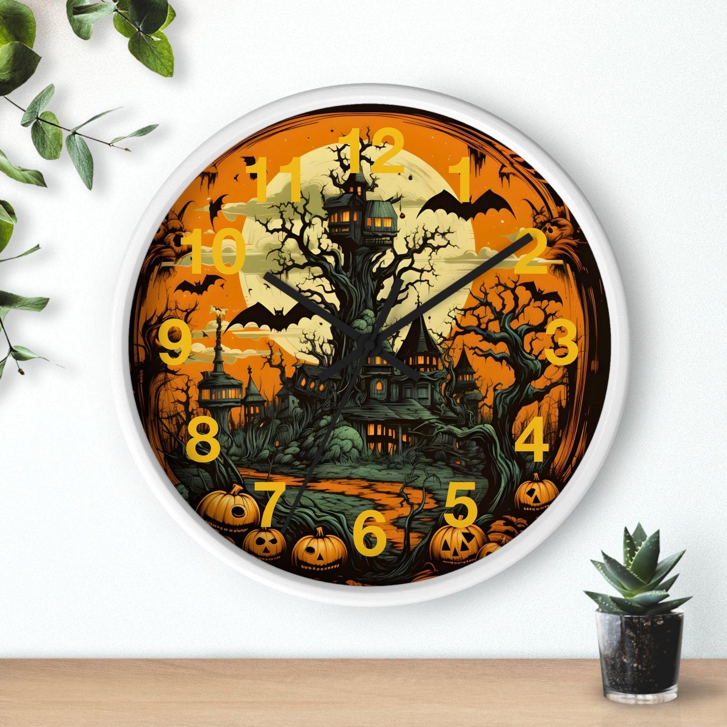 Halloween decor Halloween Ghost Wall Clock Halloween Wall Clocks Halloween Clock Fall Clock Halloween Decor
