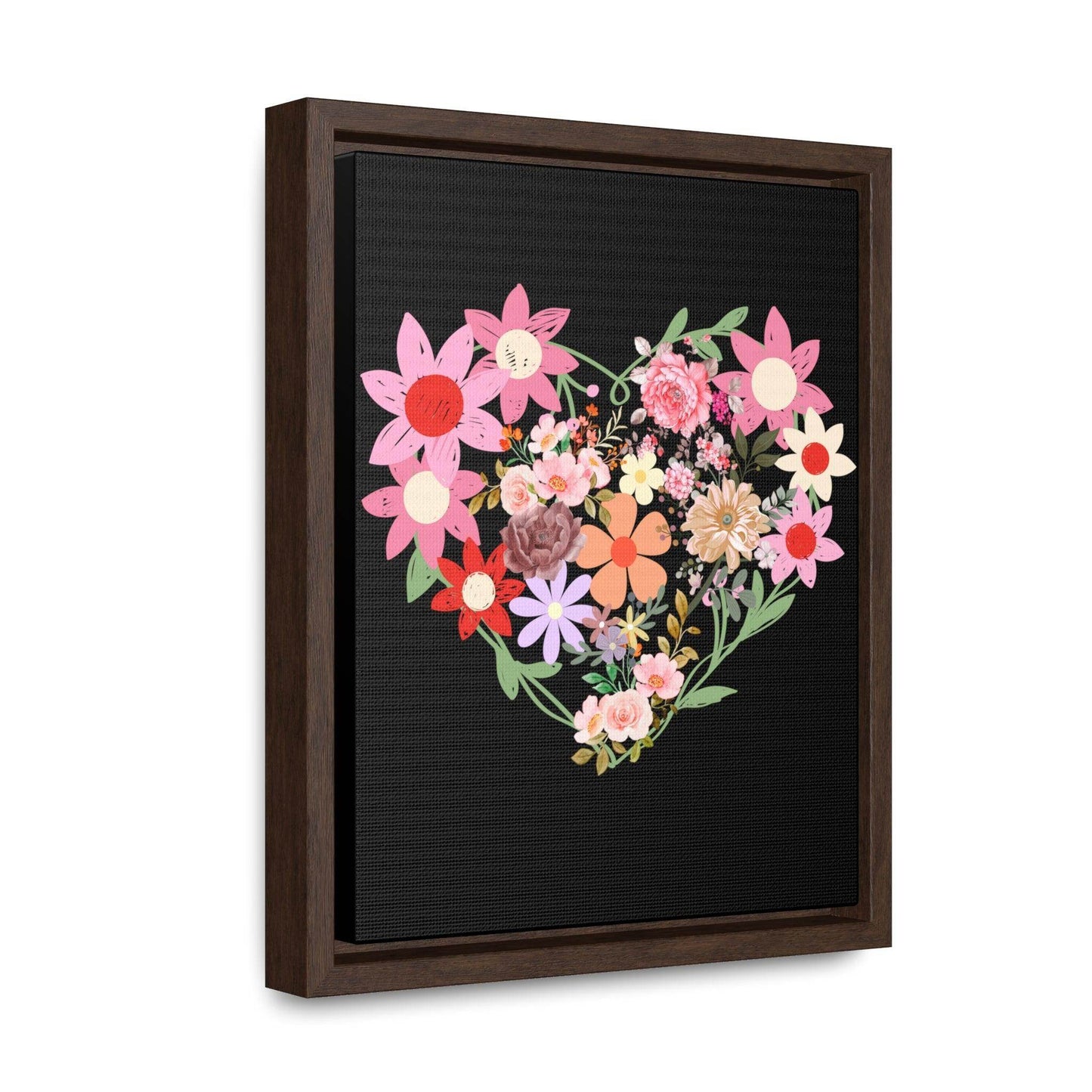 Wild Flower Heart Gallery Canvas Wraps, Home decorations, New house gift, Wall art, Home decor gift, house warming gift, home gifts, - Giftsmojo