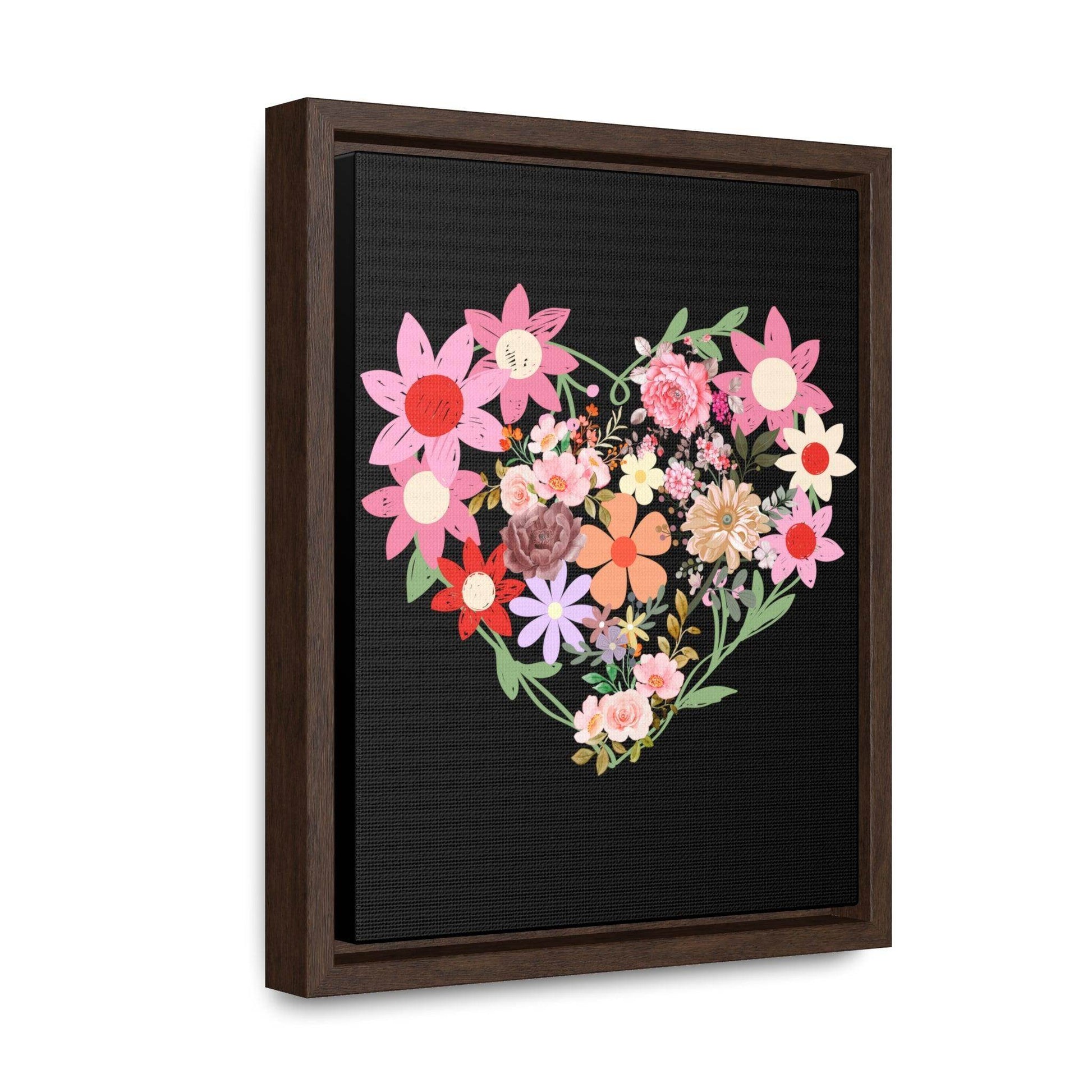 Wild Flower Heart Gallery Canvas Wraps, Home decorations, New house gift, Wall art, Home decor gift, house warming gift, home gifts, - Giftsmojo