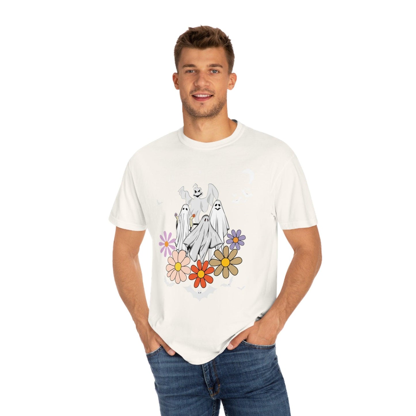 Retro Halloween t-shirt, Vintage Floral Ghost Shirt Halloween Shirt