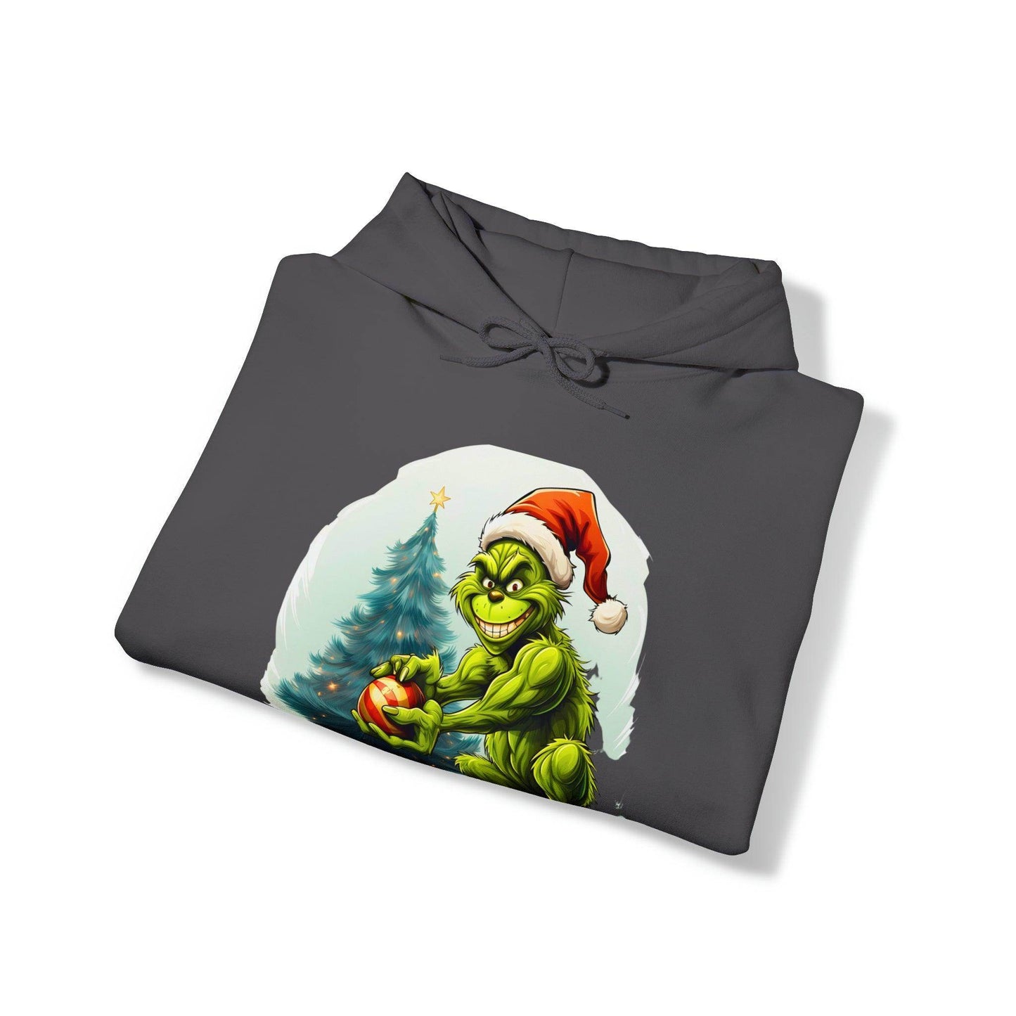 Grinch Christmas Sweatshirt Grinch Hooded Sweatshirt Christmas Sweater Truck Pullover Christmas Tree Sweat Pine Tree Pullover Grinch With a Mug - Giftsmojo