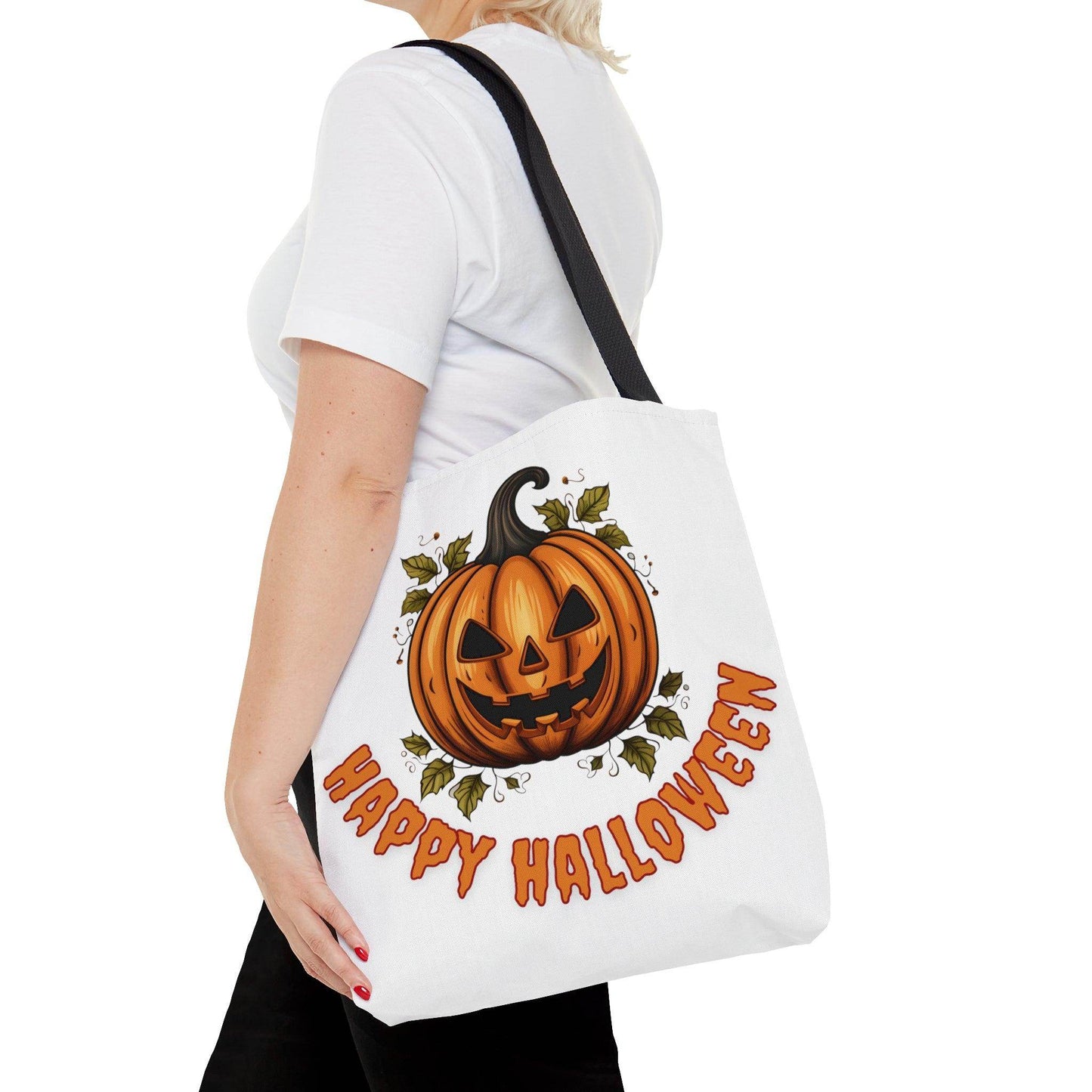 Happy Halloween Bag Trick or Treat Bag Love Fall Pumpkin Tote Bag Cute Market Bag - Aesthetic Bag, Fall Tote Bag, Mom Bag Canvas Bag - Giftsmojo