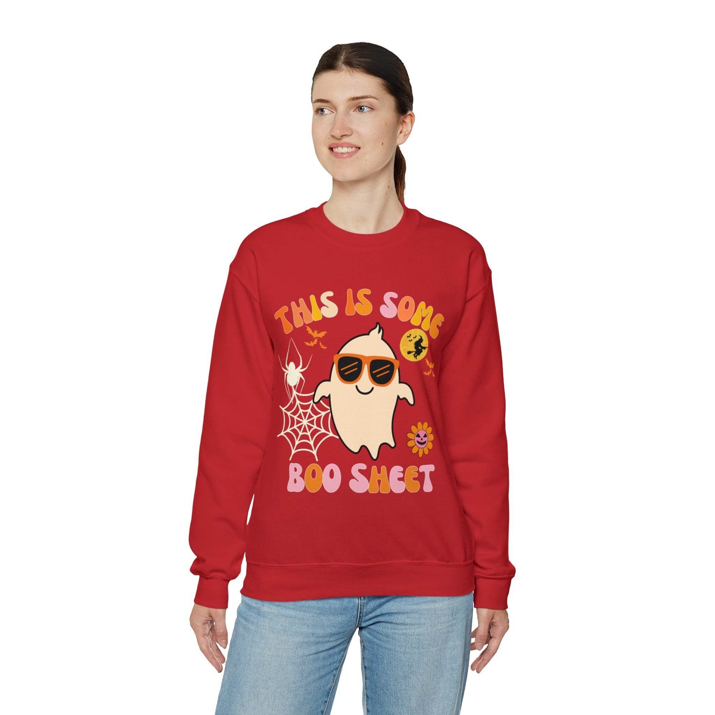 This Is Some Boo Sheet Ghost Sweatshirt Cute Ghost Sweatshirt Boo Ghost Sweatshirt Gift Shirt Funny Halloween Shirt Spooky Season Shirt - Giftsmojo