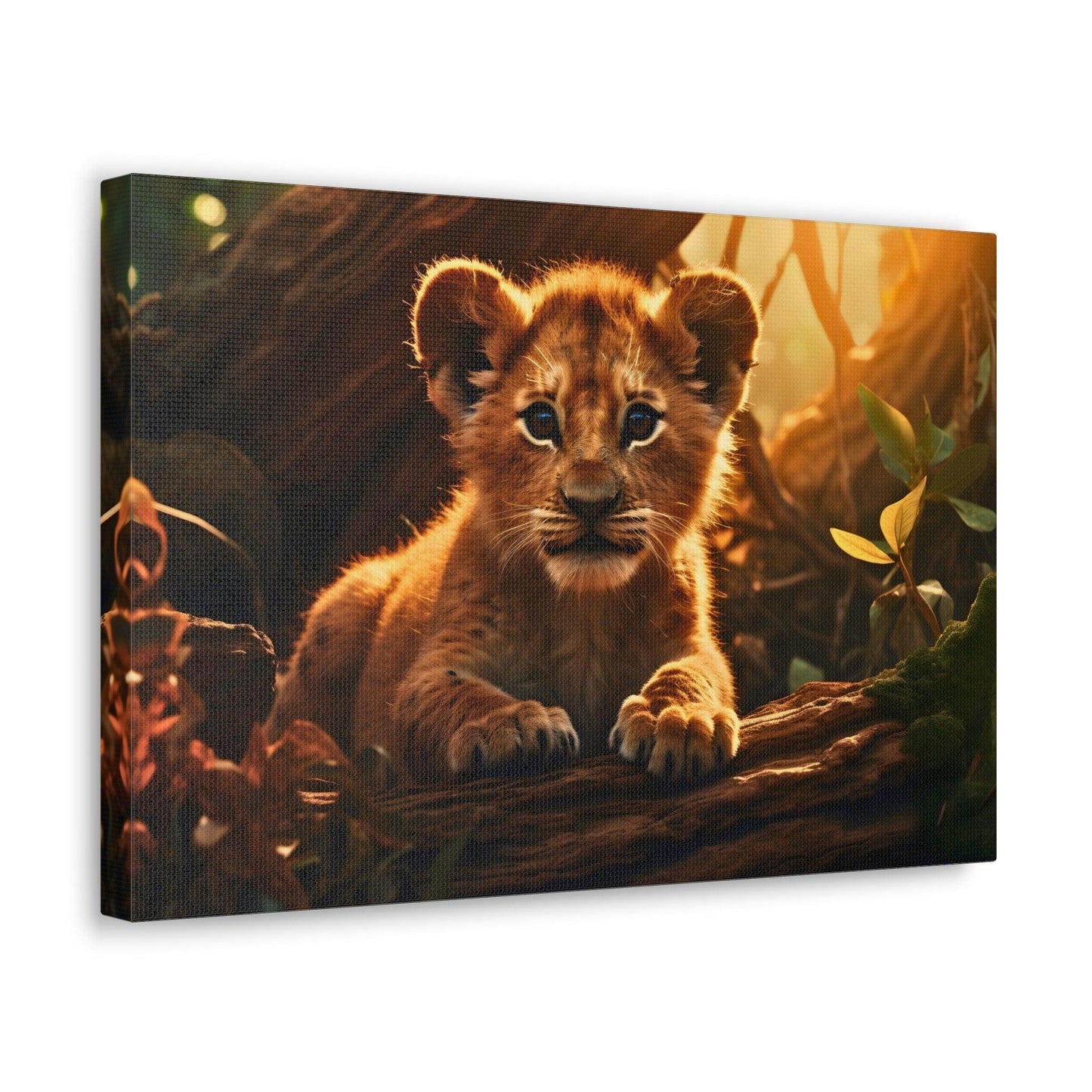 Baby Lion Cub Print Animal Nature Art Safari Nursery Canvas Gallery Wraps Baby Lion Print Large Canvas Art Animal Wall Art Lover Gift - Giftsmojo