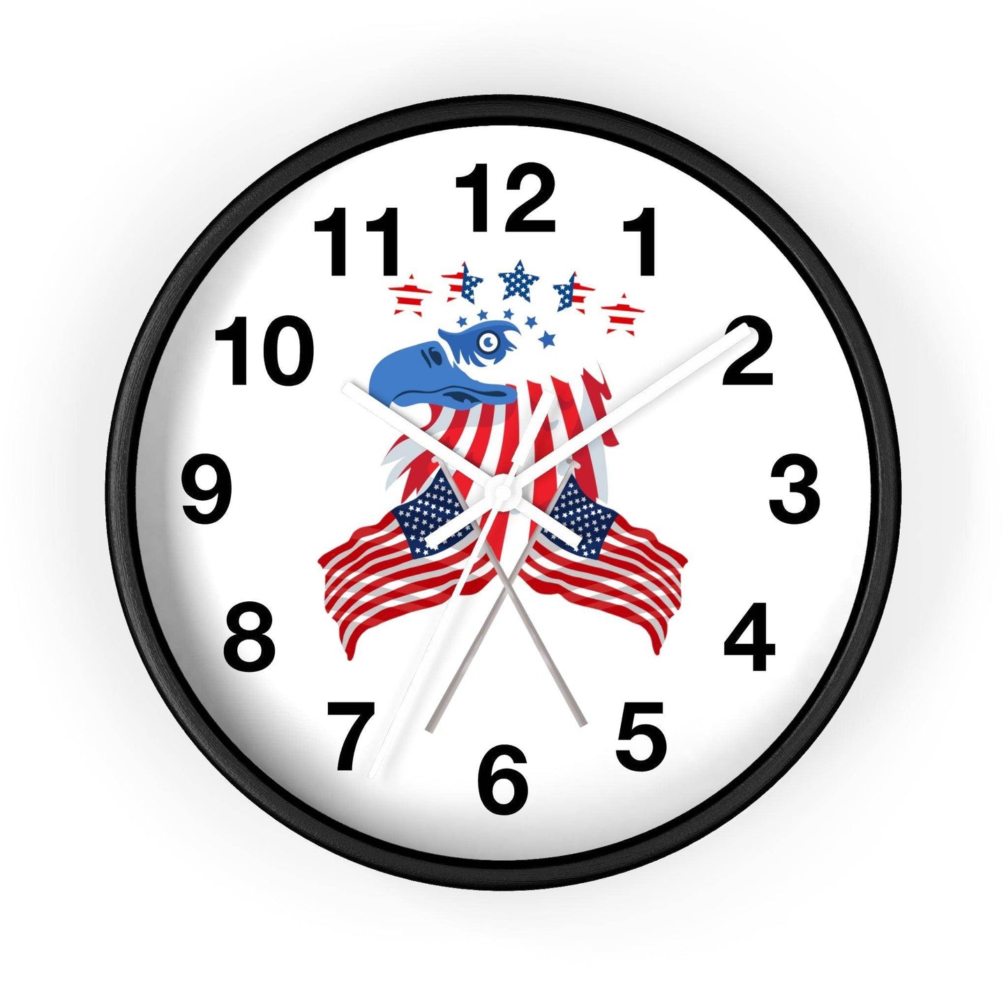 USA Flag Wall Clock, Home decor gift, House Warming gift, New Home Gift, Patriotic Gift School Clock Home Clock Office Clock - Giftsmojo