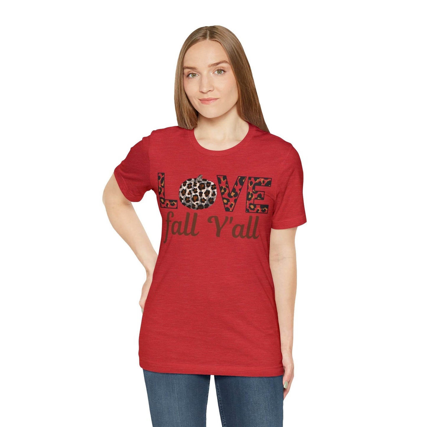 Leopard Print Love Fall Y'all Love Fall shirt Fall lover gift - Giftsmojo