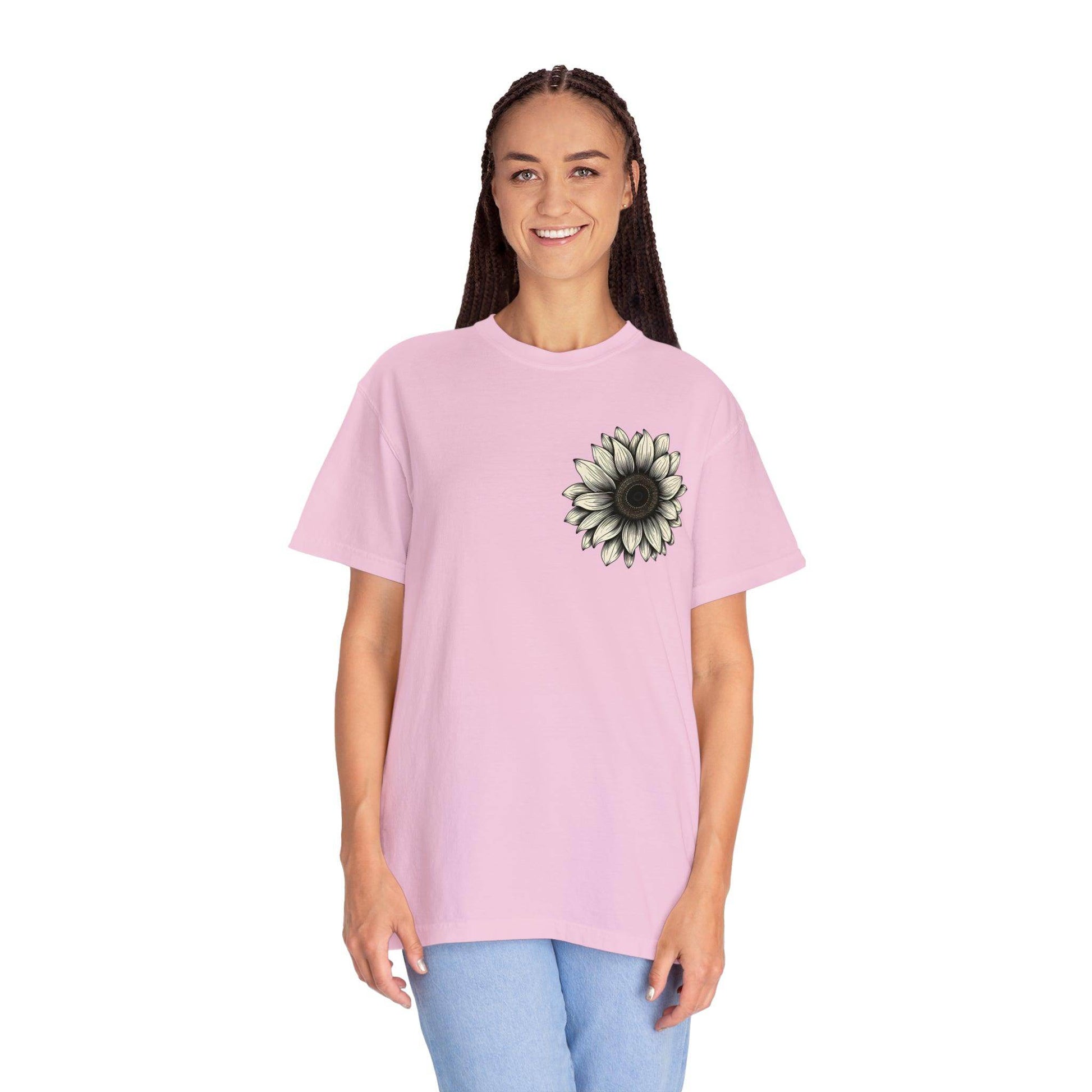 Women Sunflower Shirt Flower Shirt Aesthetic, Floral Graphic Tee Floral Shirt Flower T-shirt, Wild Flower Shirt Gift For Her Wildflower T-shirt - Giftsmojo