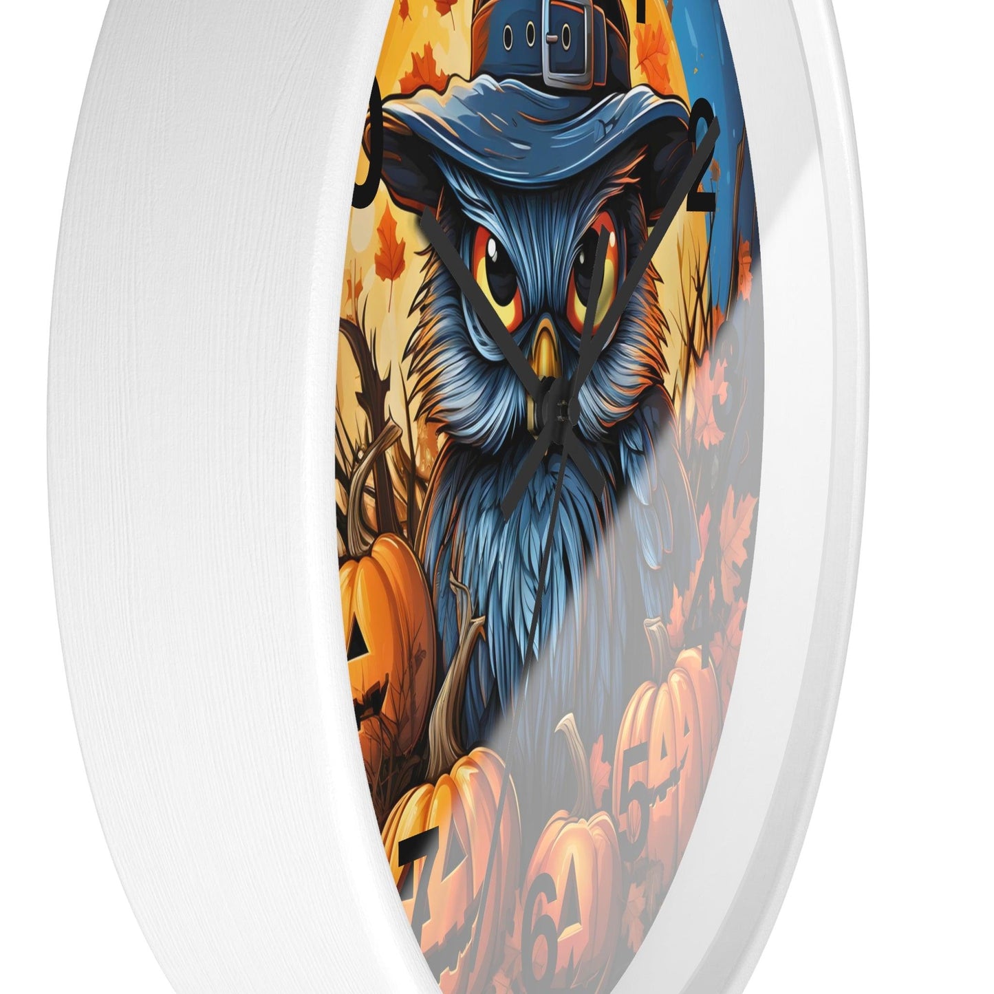 Happy HALLOTHANKSMAS Wall Clock Halloween Wall Clocks Thanksgiving Clock Fall Clock Halloween Decor