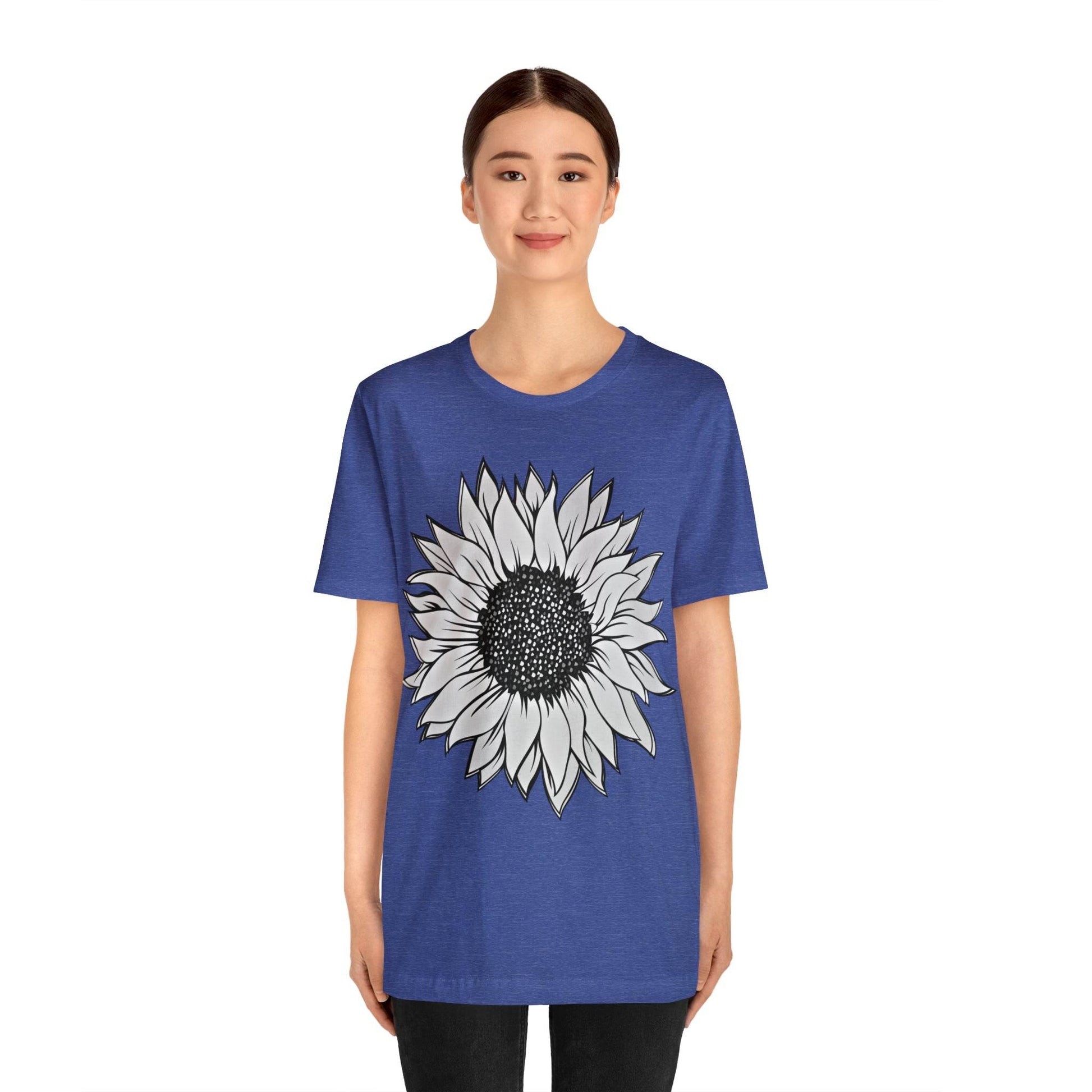 Sunflower Shirt, Floral Tee Shirt, Flower Shirt, Garden Shirt, Womens Fall Summer Shirt Sunshine Tee, Gift for Gardener, Nature love - Giftsmojo