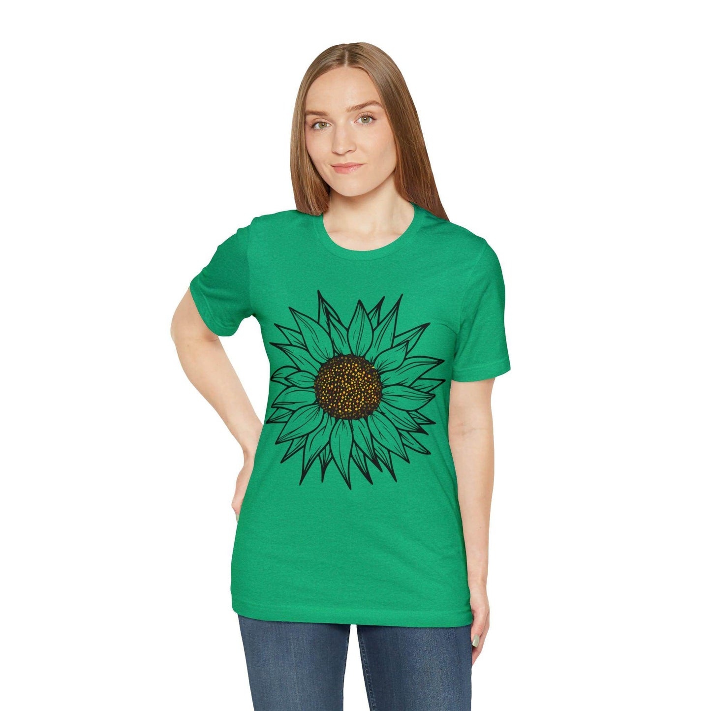 Sunflower Shirt, Floral Tee Shirt, Flower Shirt, Garden Shirt, Womens Fall Summer Shirt Sunshine Tee, Gift for Gardener, Nature love shirt - Giftsmojo