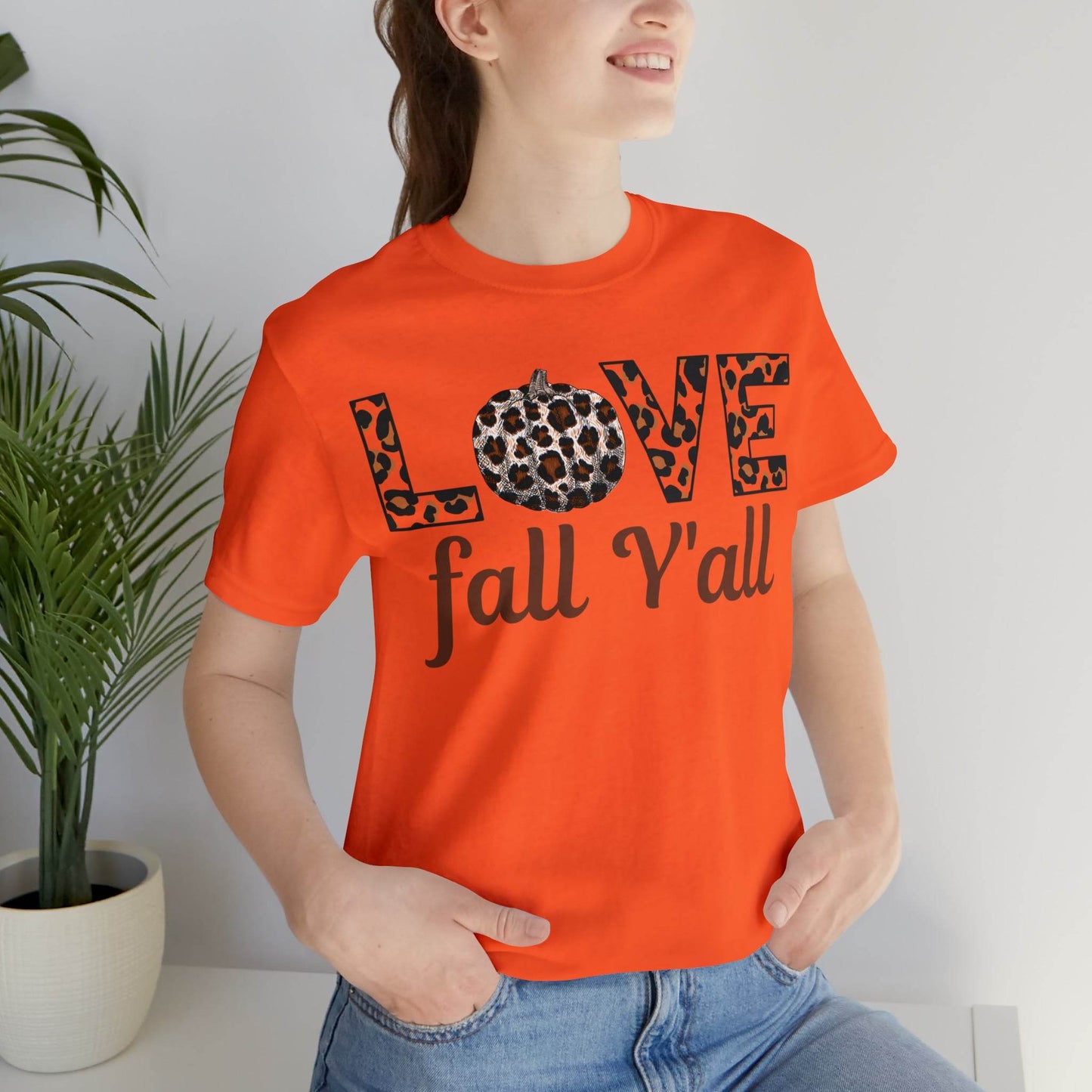 Leopard Print Love Fall Y'all Love Fall shirt Fall lover gift - Giftsmojo