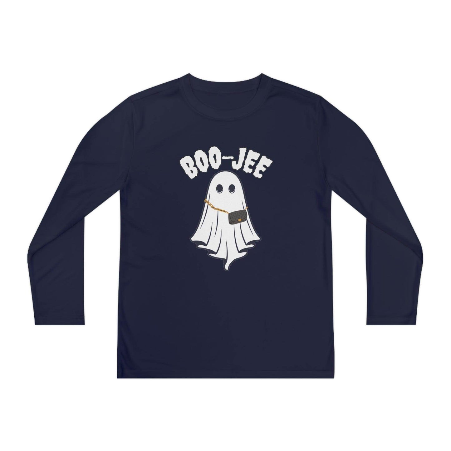 Boo-jee Youth Halloween Costume Long Sleeve Competitor Tee Boojee Halloween Boujee - Giftsmojo
