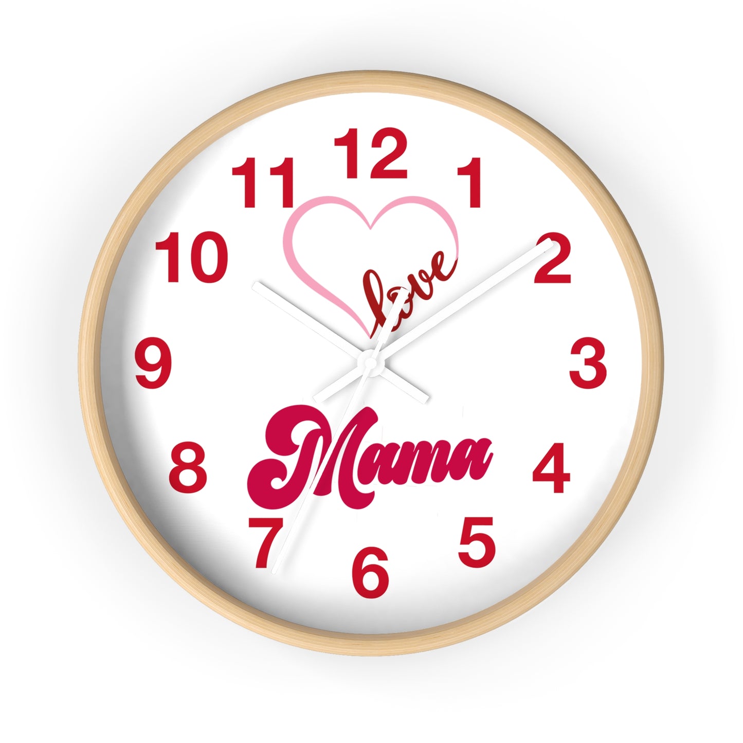 Heart Mama Wall Clock - Mother's Day Gift, Mom Birthday Gift, Nursery Decor