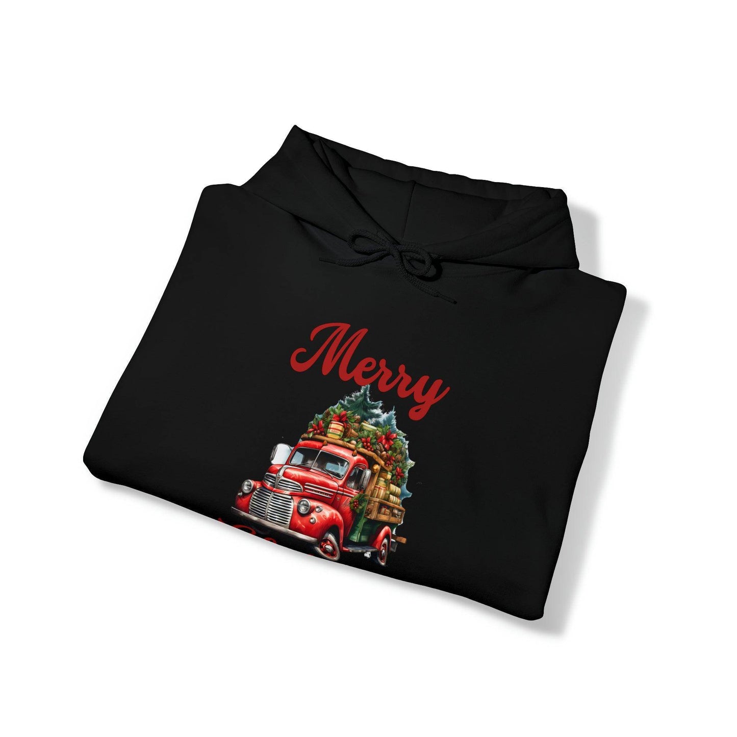 Christmas Tree Truck Hooded Sweatshirt Christmas Truck Sweatshirt Christmas Sweater Truck Pullover Christmas Tree Sweat Pine Tree Pullover - Giftsmojo