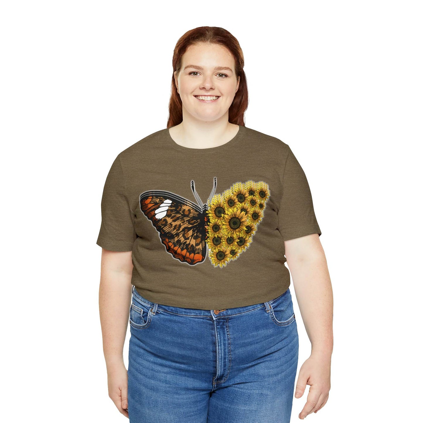 Butterfly Shirt, Sunflower Shirt, Insect Shirt Nature love T shirtFloral Tee Shirt, Flower Shirt, Garden Shirt, Womens Fall Summer shirt - Giftsmojo