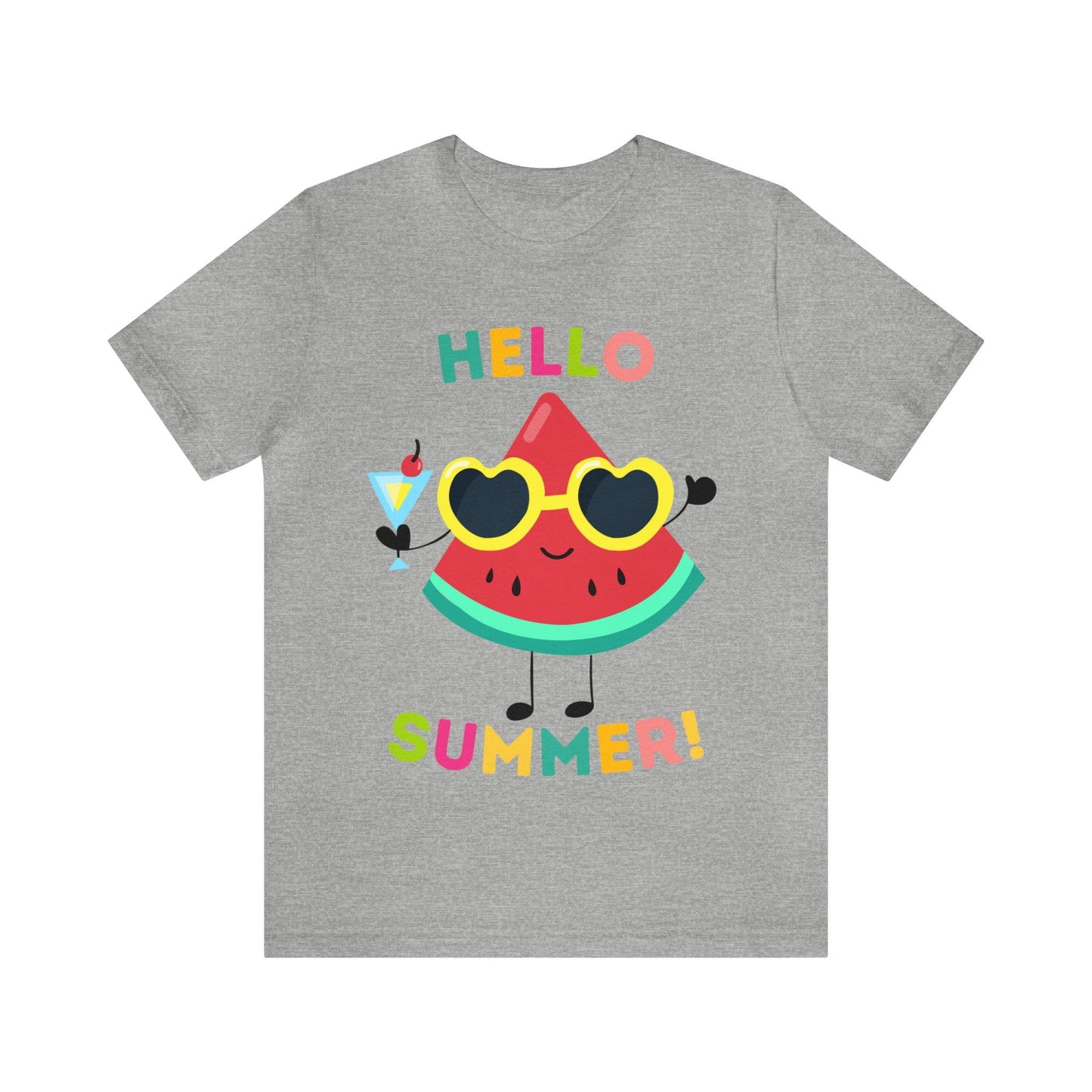 Hello Summer Shirt, Funny Summer Casual Top Tee,Unisex Summer Tshirt Ladies