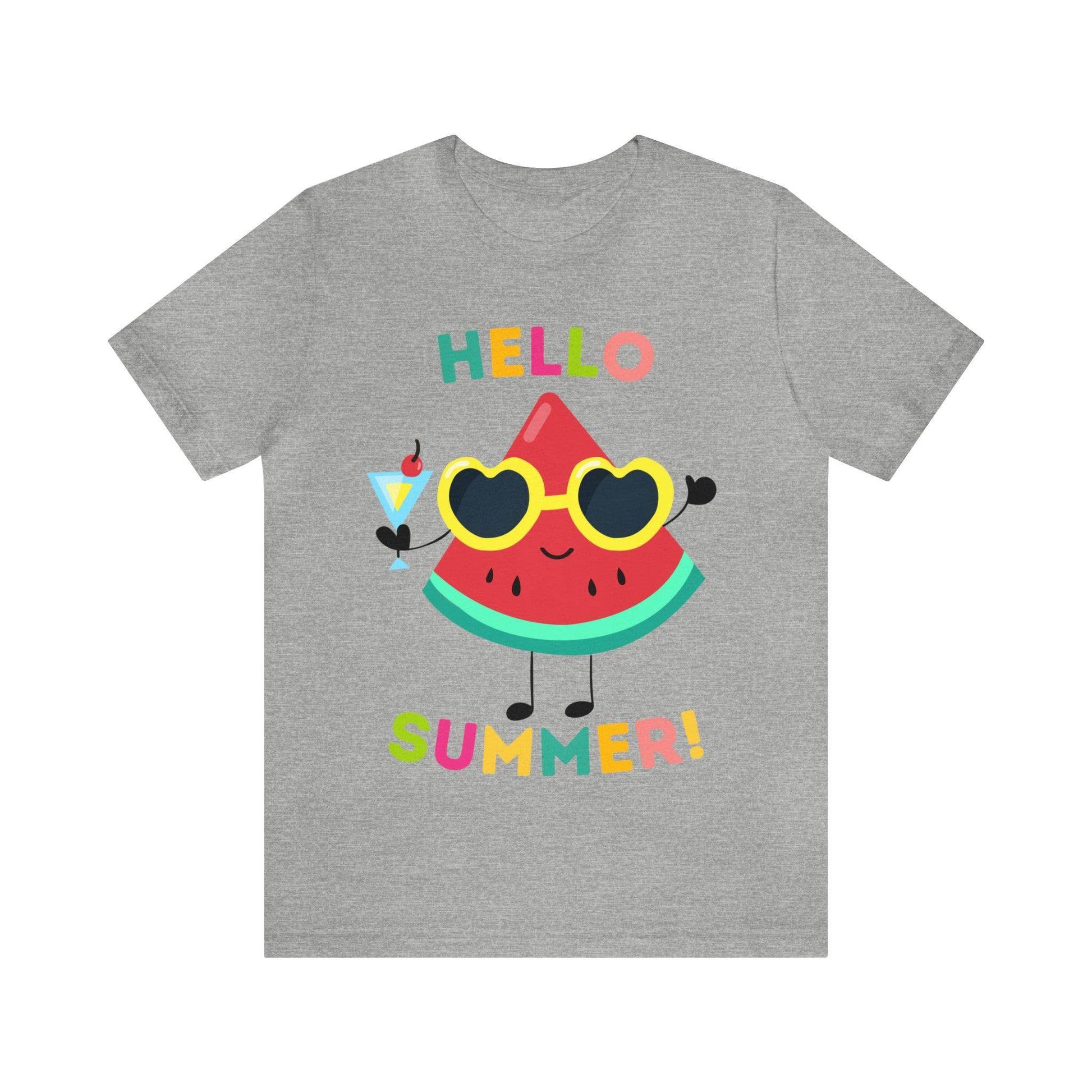 Hello Summer Shirt, Funny Summer Casual Top Tee,Unisex Summer Tshirt Ladies - Giftsmojo
