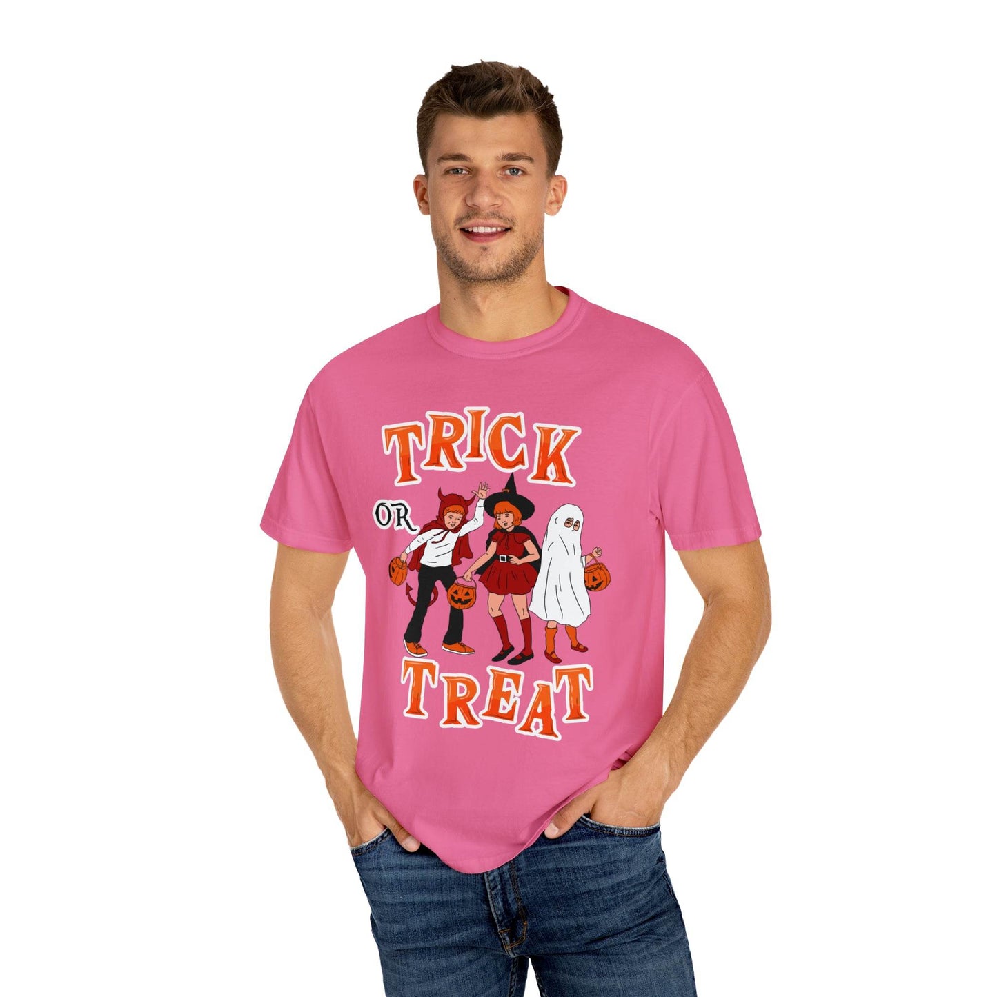 Halloween Party Shirt Retro Halloween Tshirt, Trick or Treat Shirt Vintage Shirt Halloween Shirt Cute Spooky Shirt, Halloween Gift Halloween T-shirt - Giftsmojo