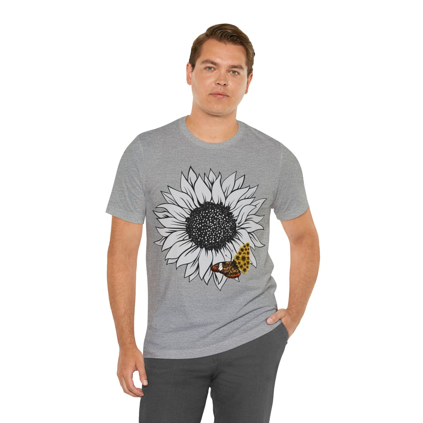 Flower Shirt, Sunflower Shirt, Floral Tee Shirt, Garden Shirt, Womens Fall Summer Shirt Sunshine Tee, Gift for Gardener, Nature love shirt