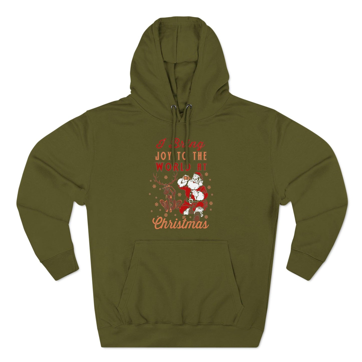 I bring Joy to the World at Christmas Unisex Premium Pullover Hoodie - Giftsmojo