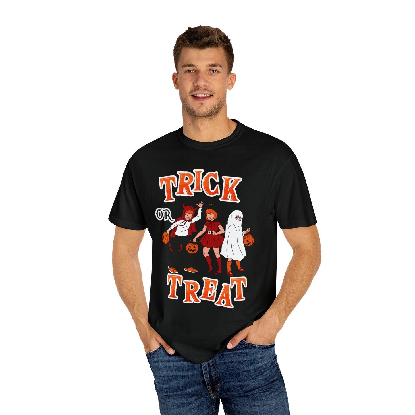 Halloween Party Shirt Retro Halloween Tshirt, Trick or Treat Shirt Vintage Shirt Halloween Shirt Cute Spooky Shirt, Halloween Gift Halloween T-shirt - Giftsmojo