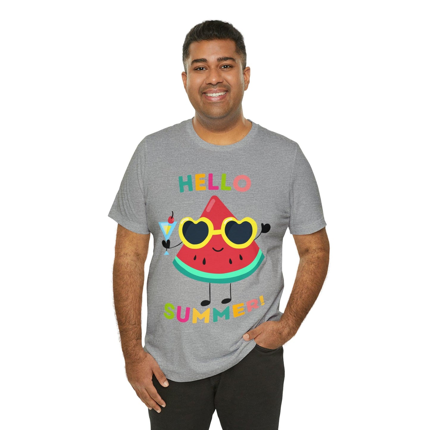 Hello Summer Shirt, Funny Summer Casual Top Tee,Unisex Summer Tshirt Ladies