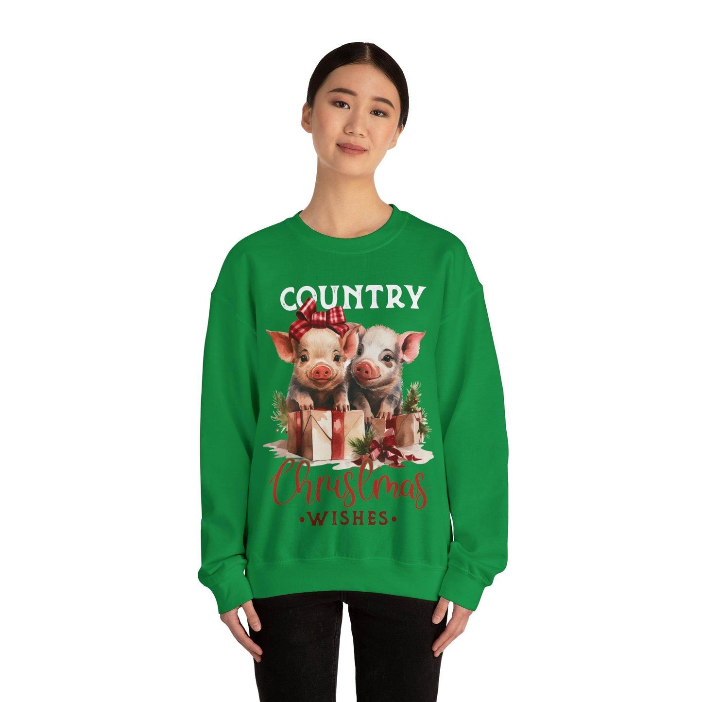 Farm Country Christmas Sweatshirt Christmas in The Barn Sweatshirt Christmas Farm Sweatshirt Christmas Sweater Trendy Christmas Shirt Farmers - Giftsmojo