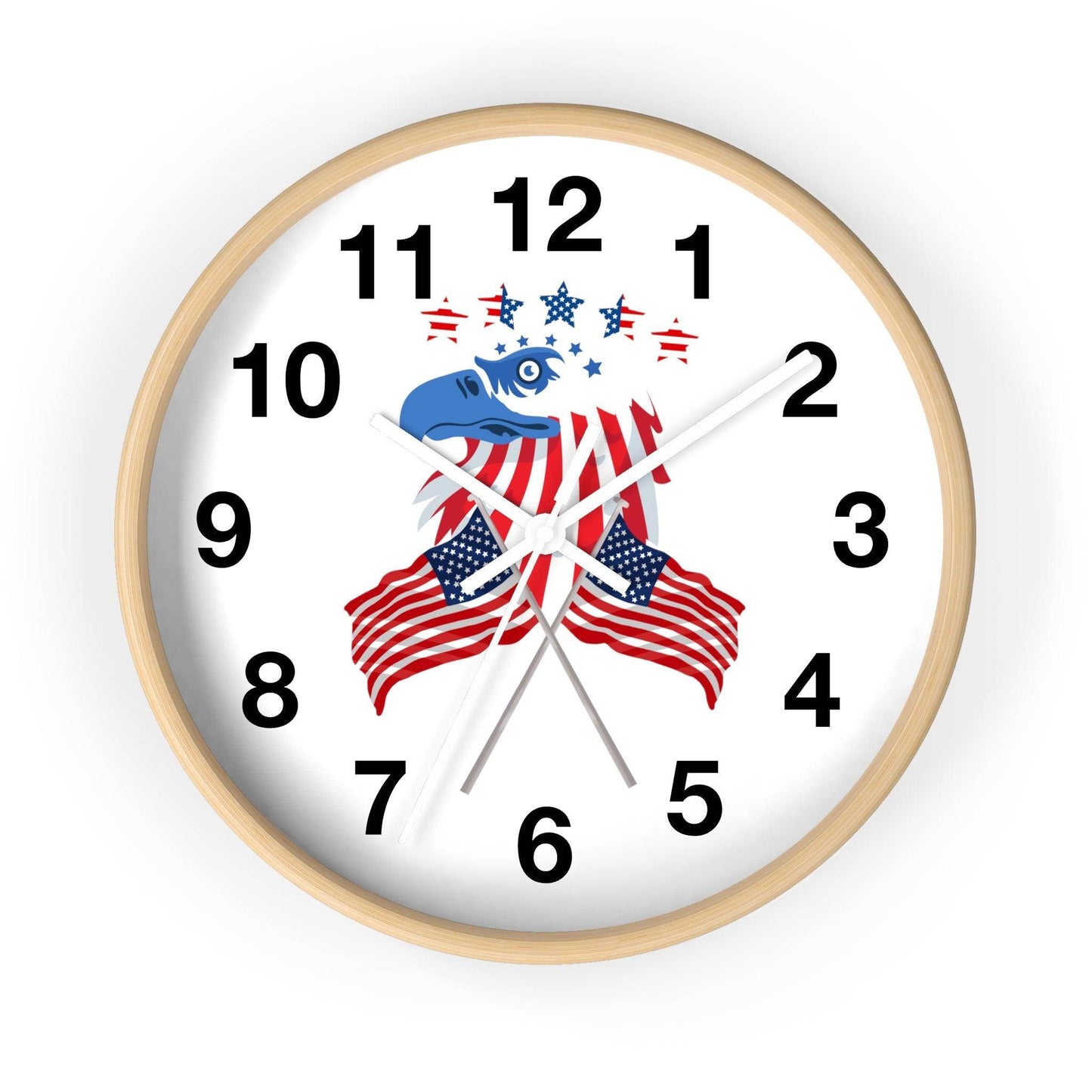 USA Flag Wall Clock, Home decor gift, House Warming gift, New Home Gift, Patriotic Gift School Clock Home Clock Office Clock - Giftsmojo