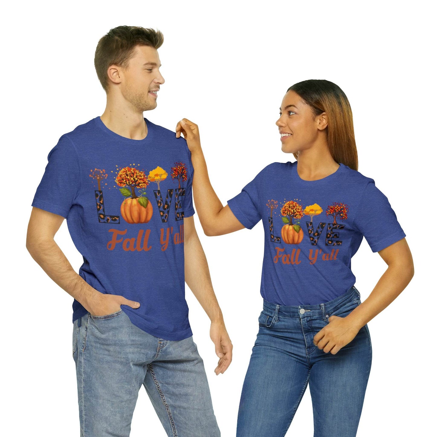 Leopard Print Love Fall Y'all, Fall shirt, Fall lover gift, Nature lover gift. - Giftsmojo
