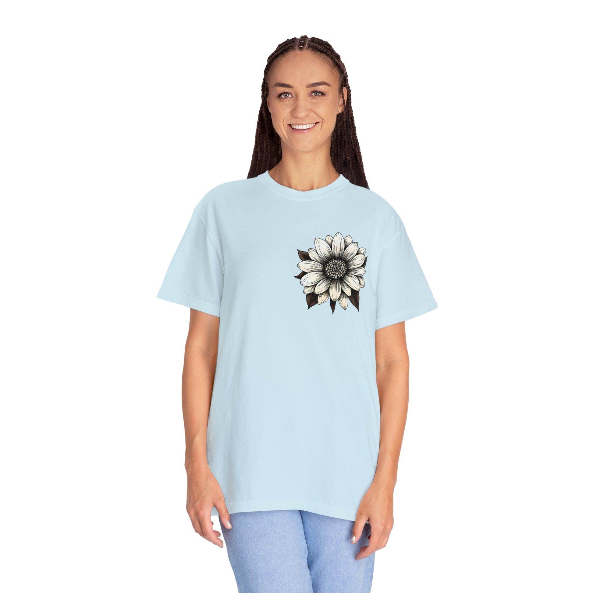 Sunflower Shirt Women Flower Shirt Aesthetic Women Top Floral Graphic Tee Floral Shirt Flower T-shirt, Wild Flower Shirt Gift For Her - Giftsmojo