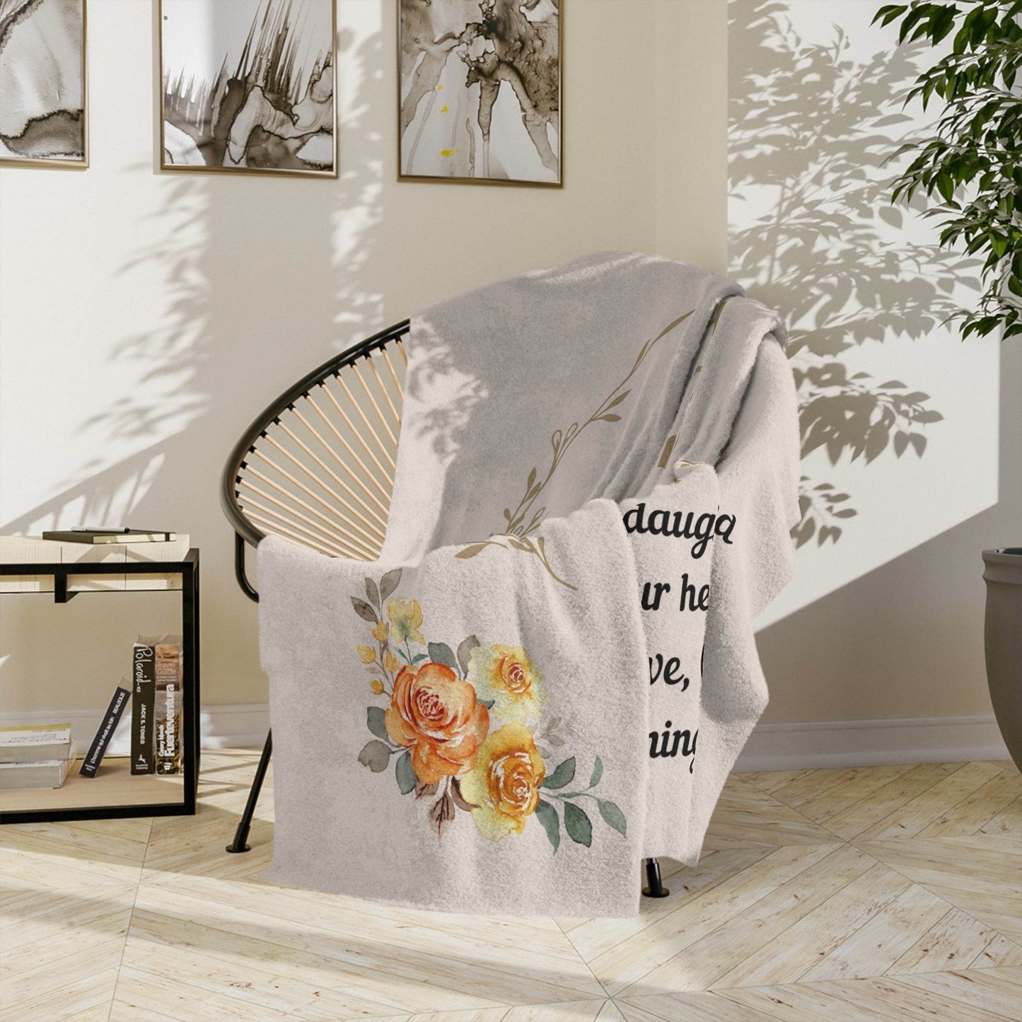 Personalized Daughter Wild Flower Milestone Blanket Custom Blanket Baby Shower Gift - Giftsmojo