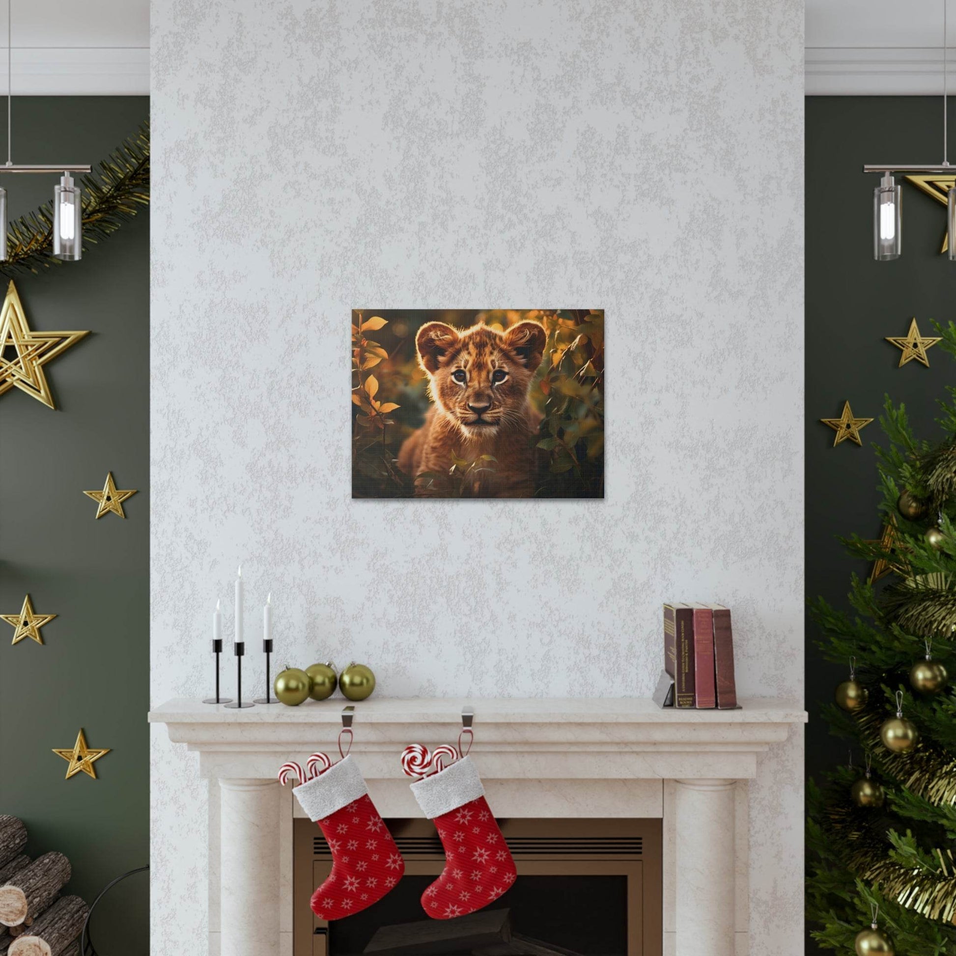 Baby Lion Cub Print Animal Nature Art Safari Nursery Canvas Gallery Wraps Baby Lion Print Large Canvas Art Animal Wall Art Lover Gift - Giftsmojo