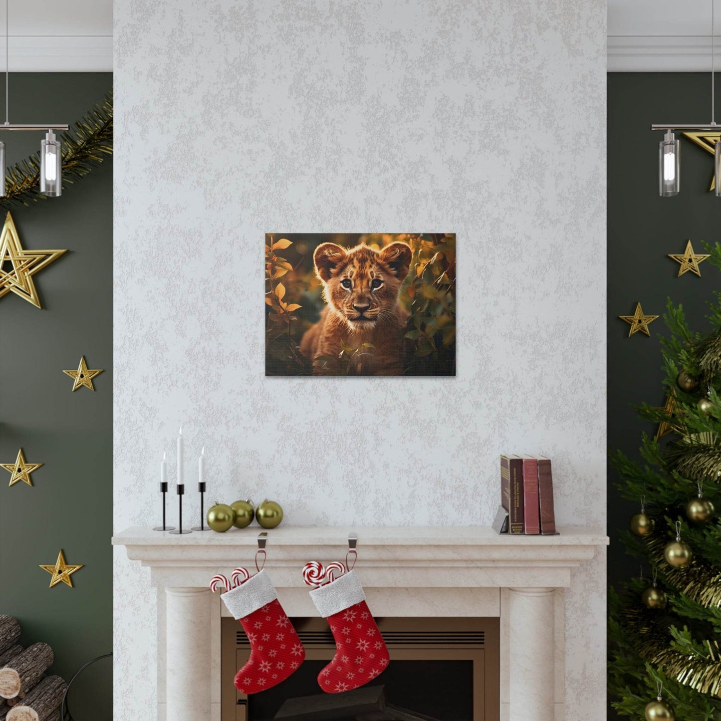 Baby Lion Cub Print Animal Nature Art Safari Nursery Canvas Gallery Wraps Baby Lion Print Large Canvas Art Animal Wall Art Lover Gift - Giftsmojo