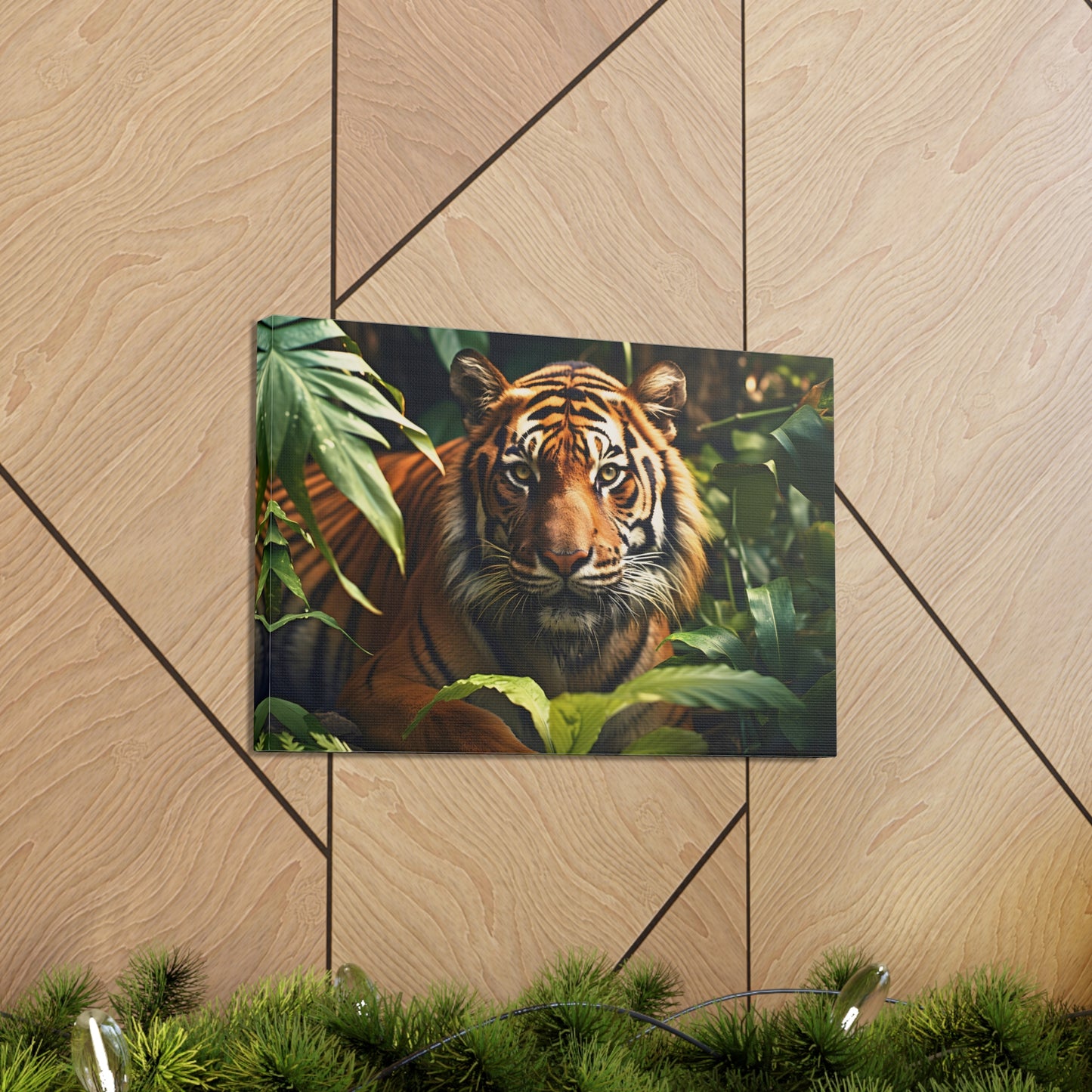 Tiger In Nature Art Canvas Gallery Wraps Tiger Print Large Canvas Art Animal Wall Art minimalist Wall Art Lover Gift
