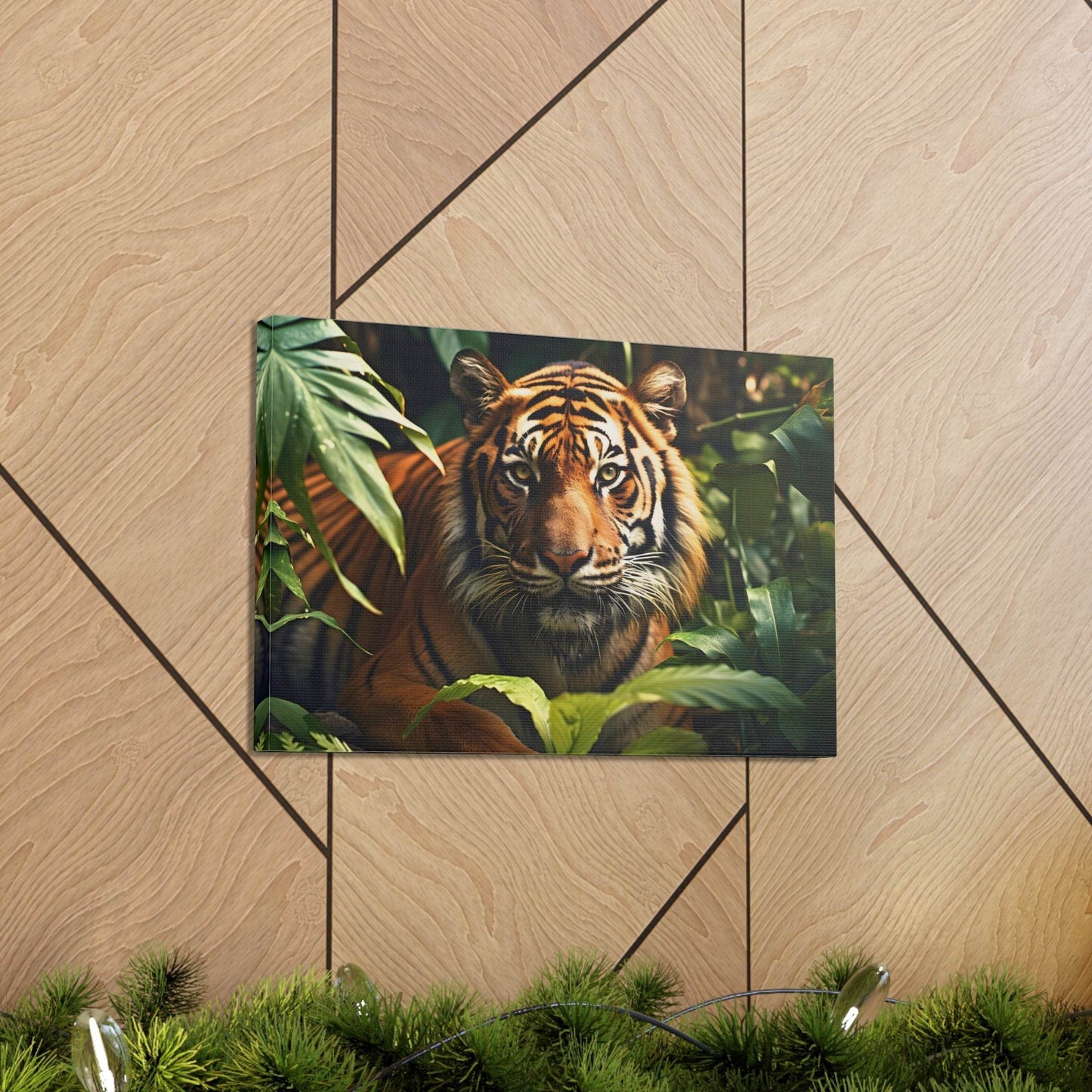 Tiger In Nature Art Canvas Gallery Wraps Tiger Print Large Canvas Art Animal Wall Art minimalist Wall Art Lover Gift - Giftsmojo