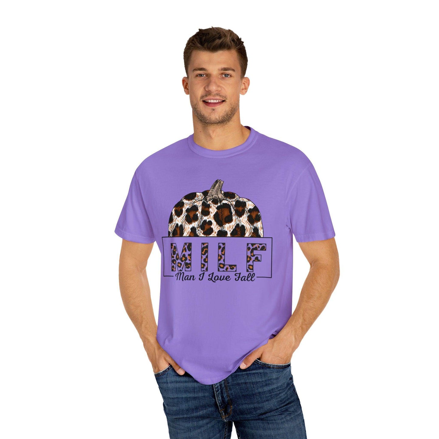 MILF Man I love Fall Gift for Fall Lover Shirt, Comfort Colors Funny Fall Shirts Gift, Thanksgiving Gift, Funny Halloween Shirts Sarcastic - Giftsmojo