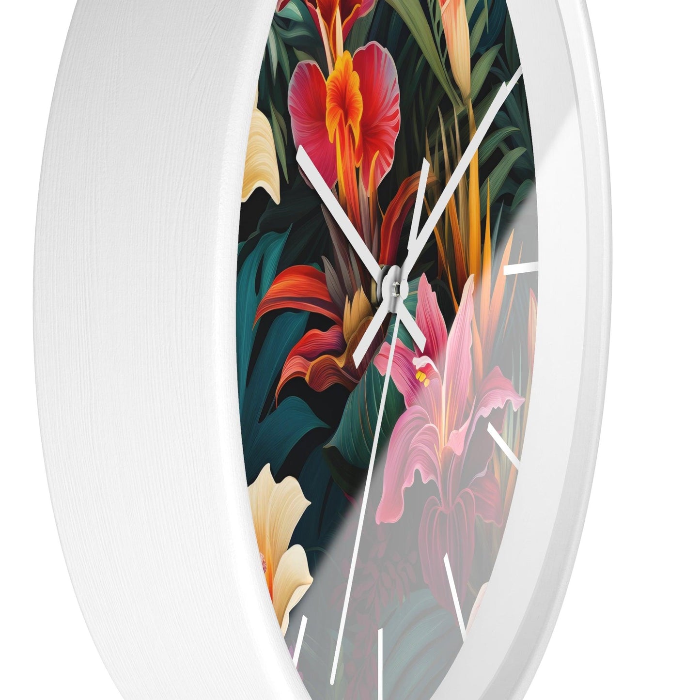 Wild Flower Wall Clock Flower Wall Clocks Home Clock Spring Clock Floral Clock Home Decor